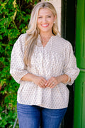 With The Flow Top, Ivory Floral