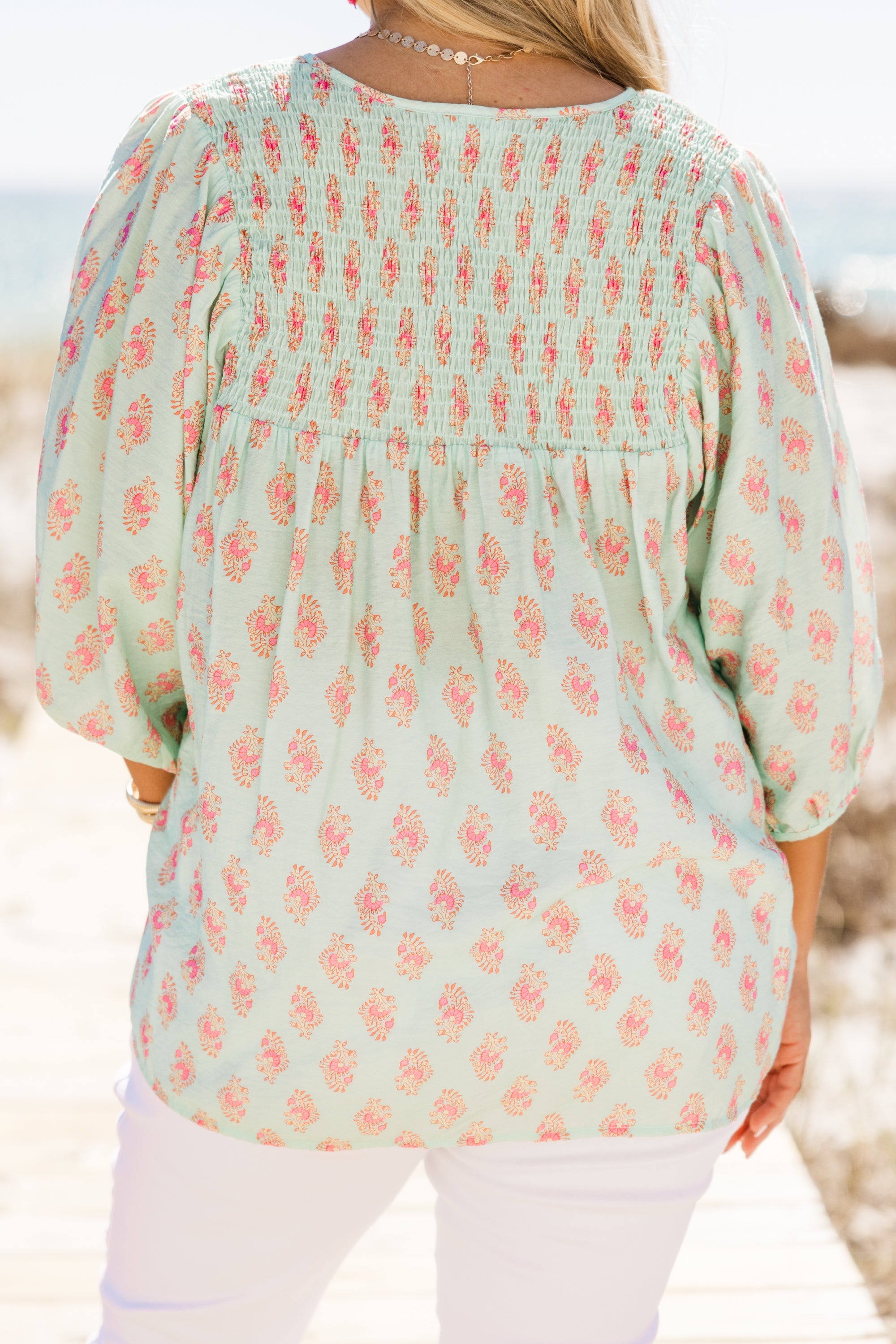 With The Flow Top, Turquoise