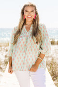 With The Flow Top, Turquoise
