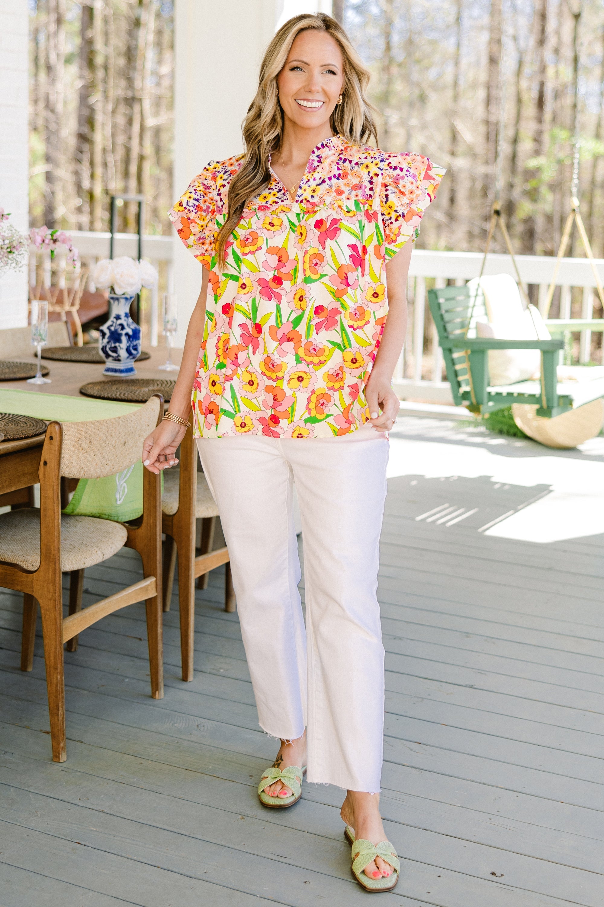 Without Opposition Top, White Multi