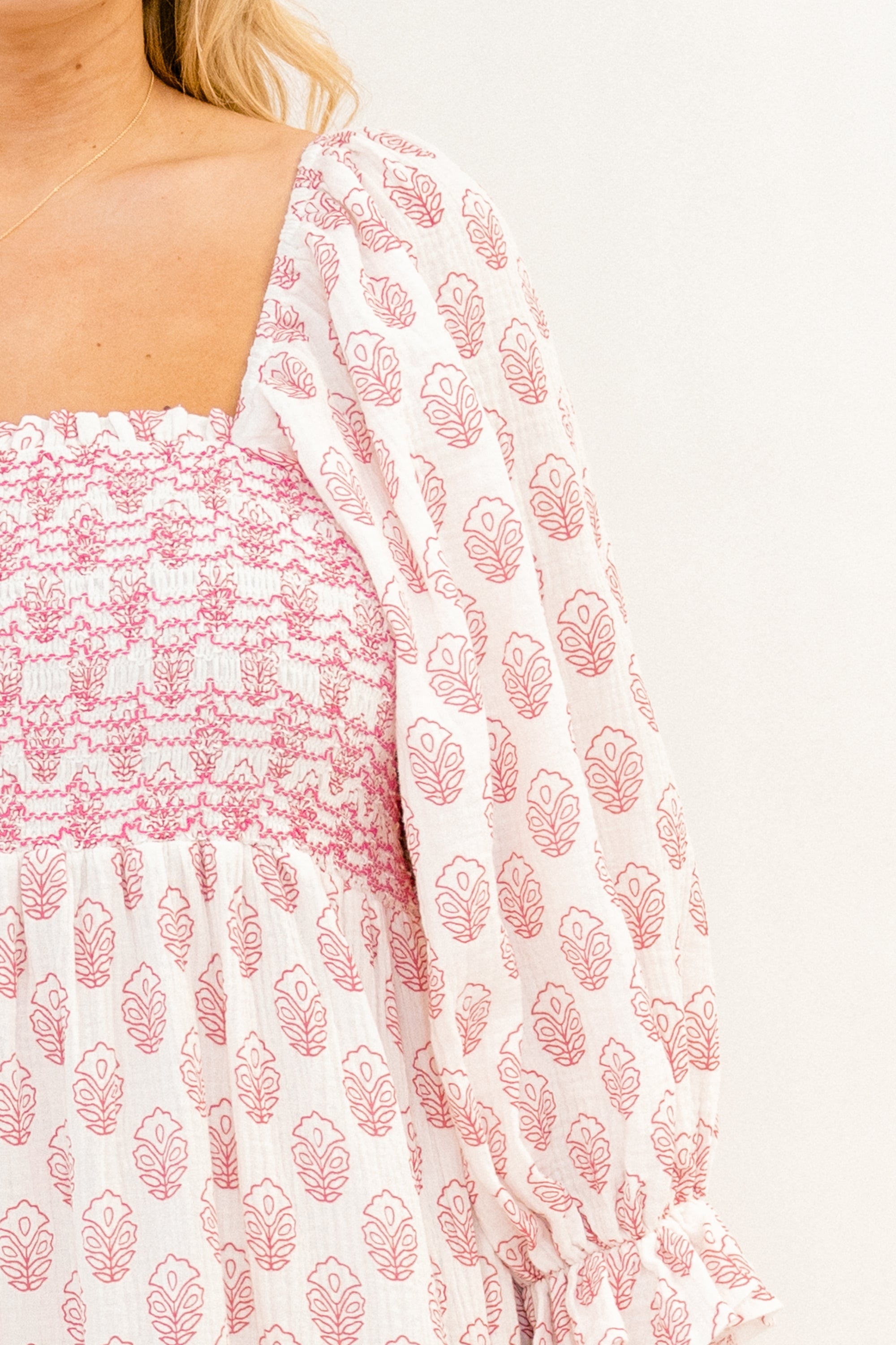 Wonderful Wildflower Dress, Cream Pink