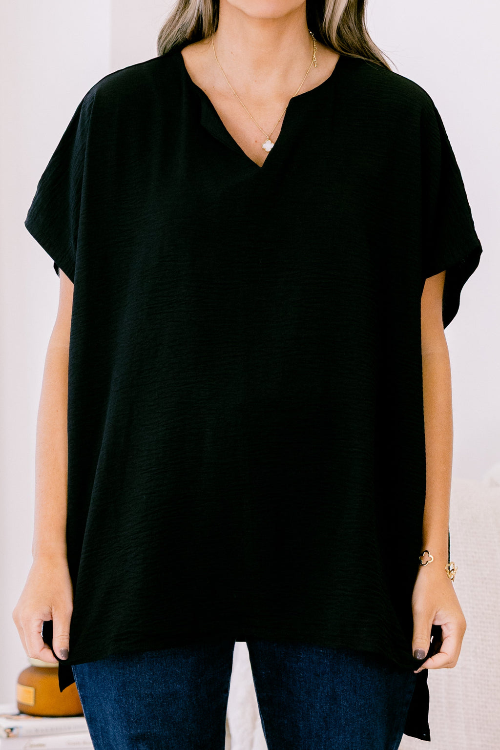 Wondering About You Top, Black