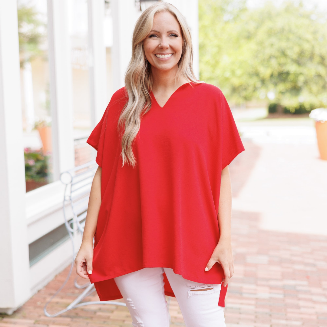 Wondering About You Top, Red
