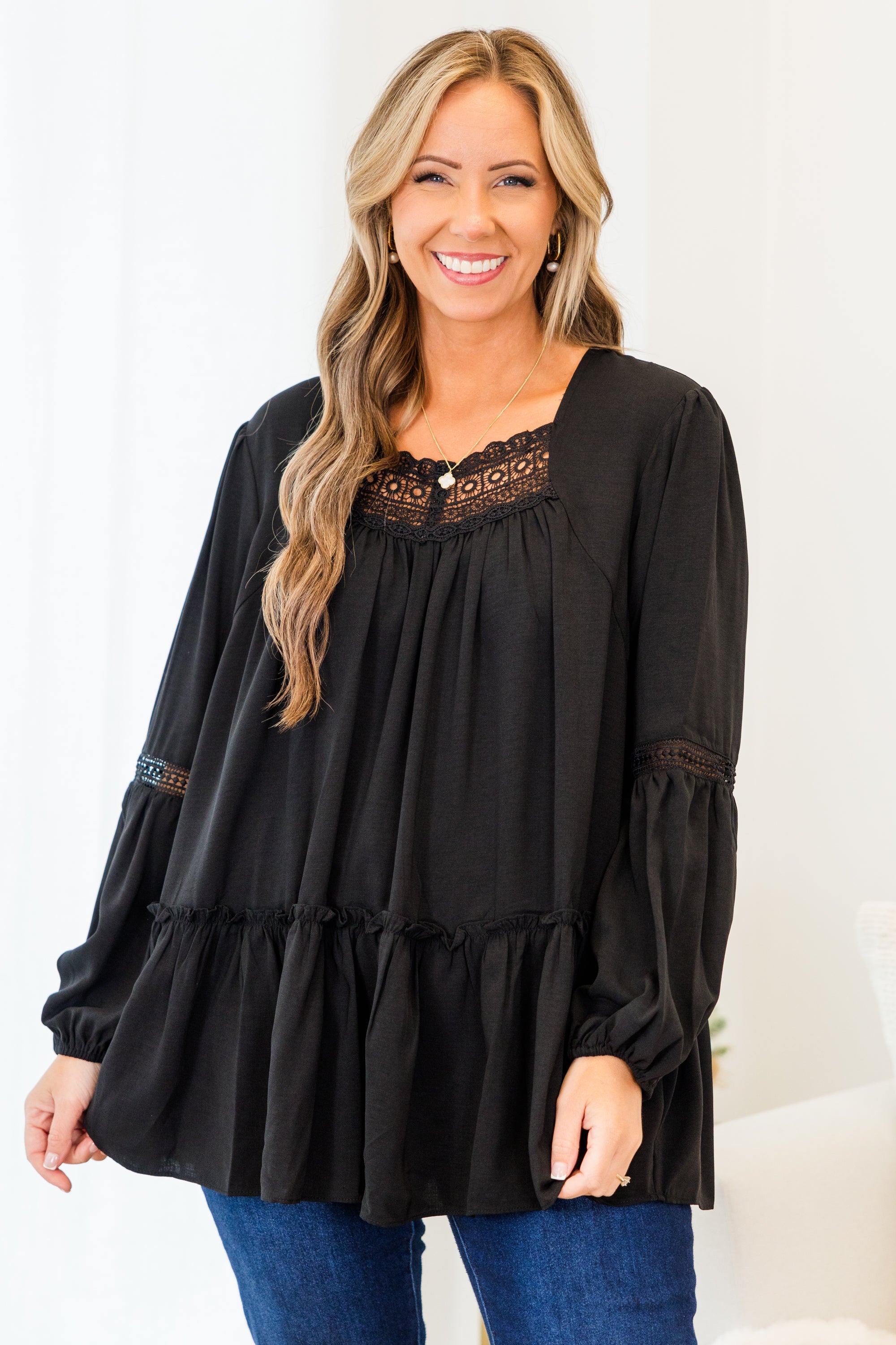 Words Of Affirmation Top, Black