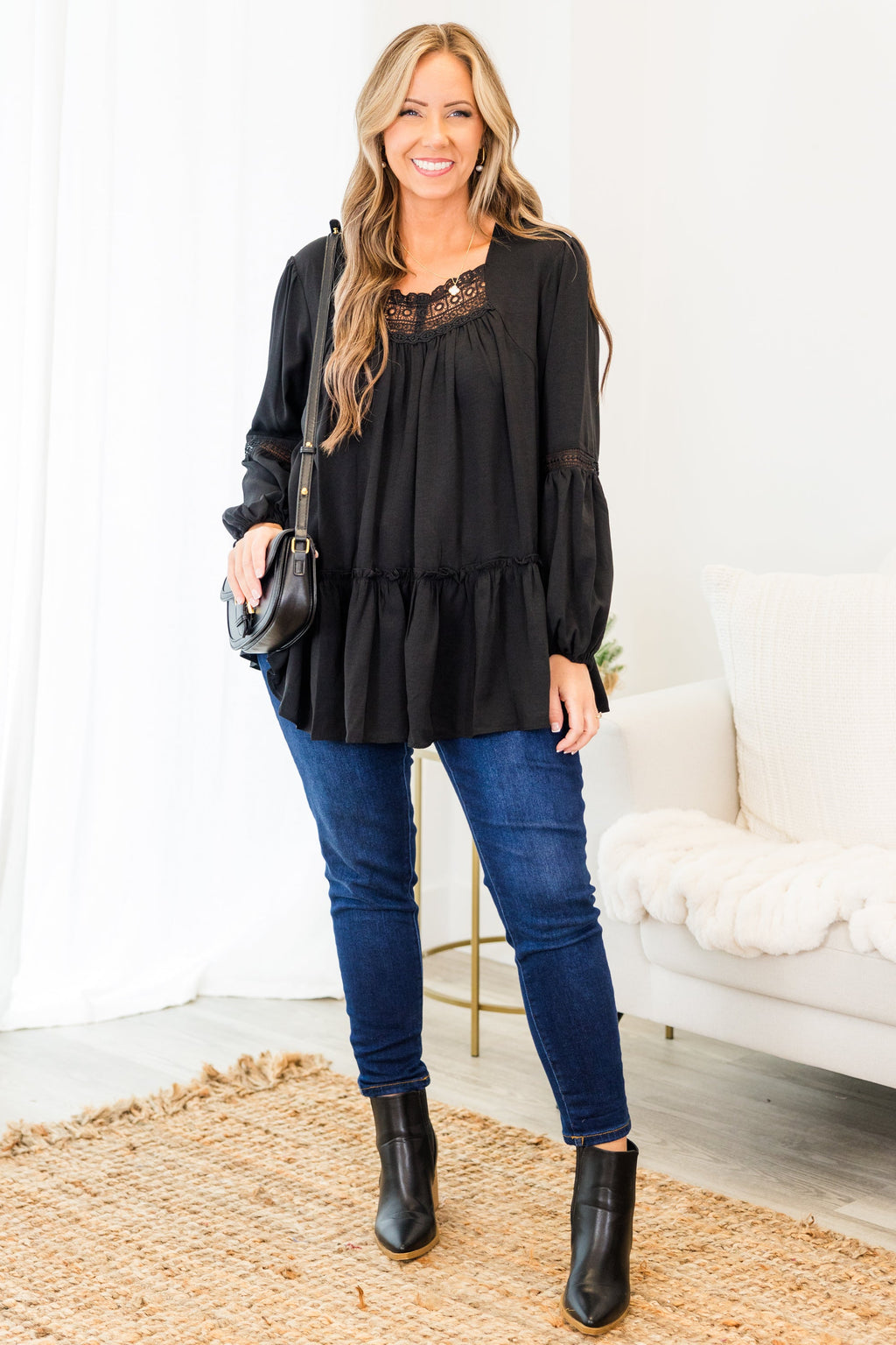 Words Of Affirmation Top, Black