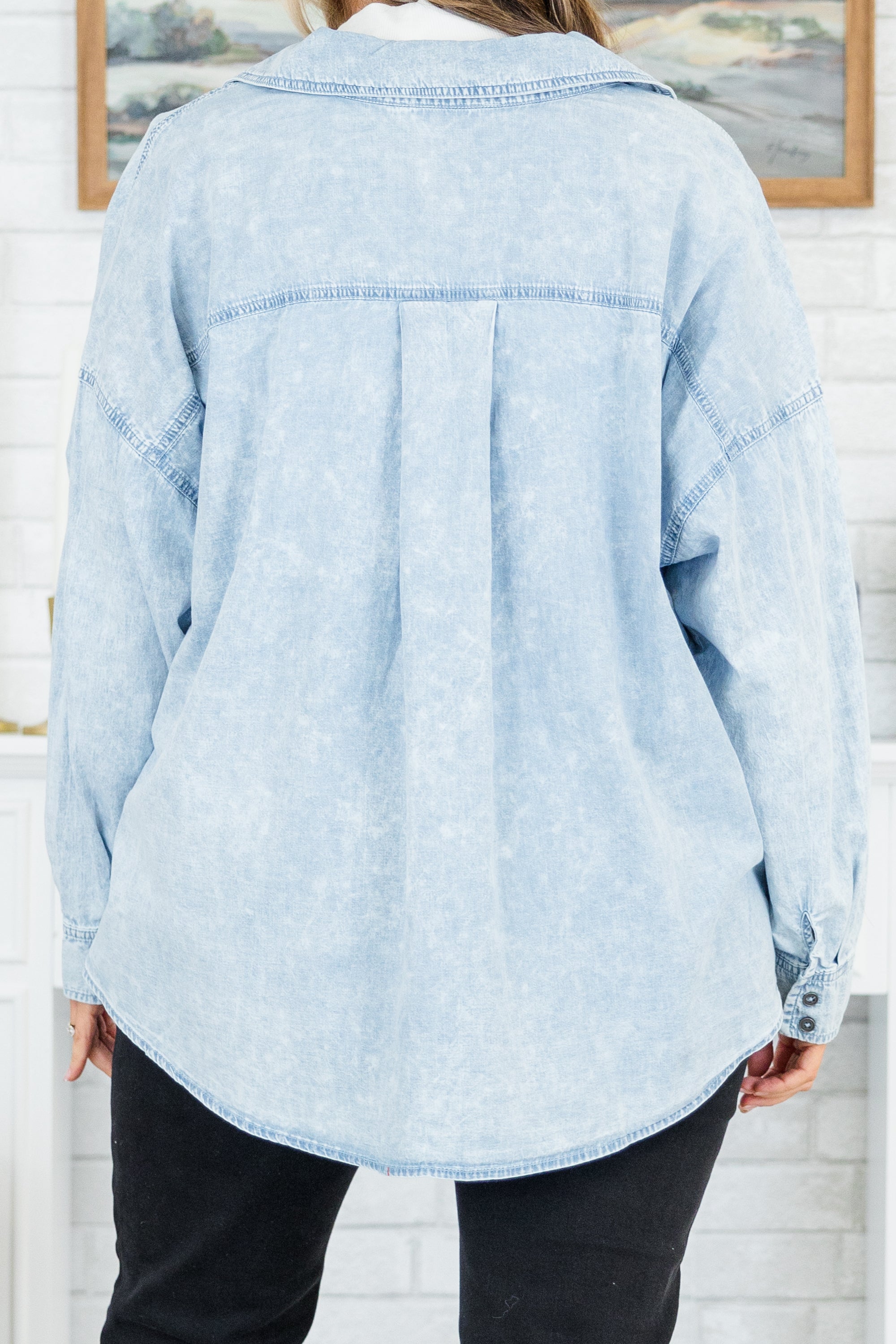 Work Things Out Top, Light Indigo