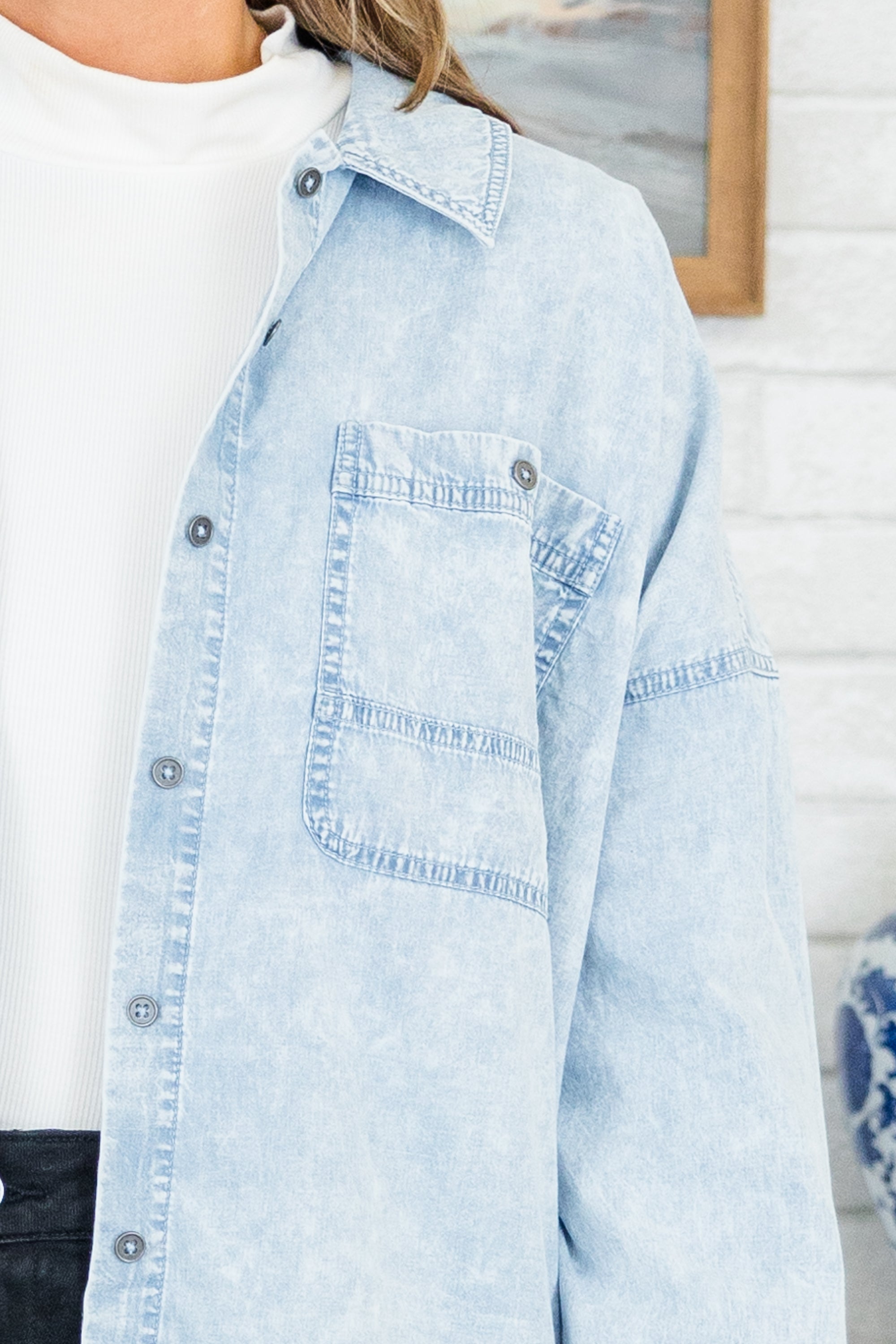 Work Things Out Top, Light Indigo