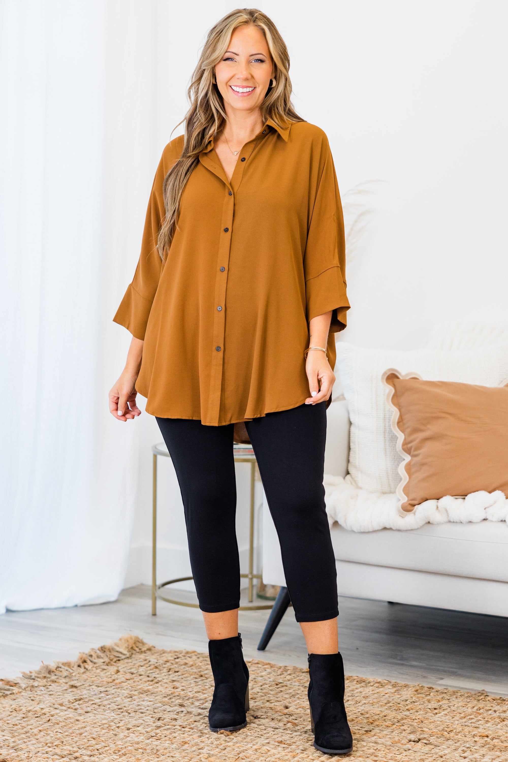 Working Babe Top, Brown