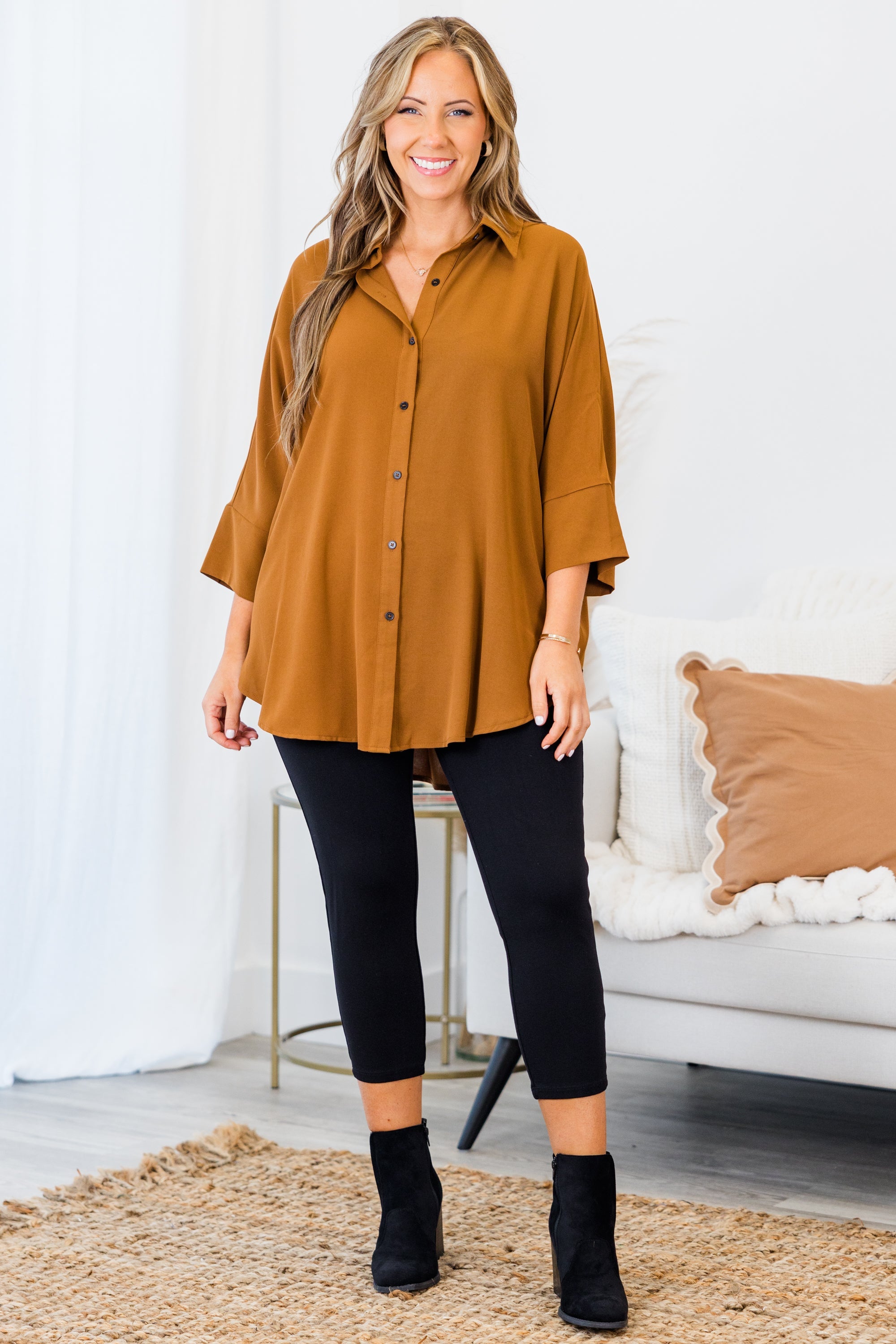 Working Babe Top, Brown