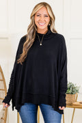 Working Late Top, Black