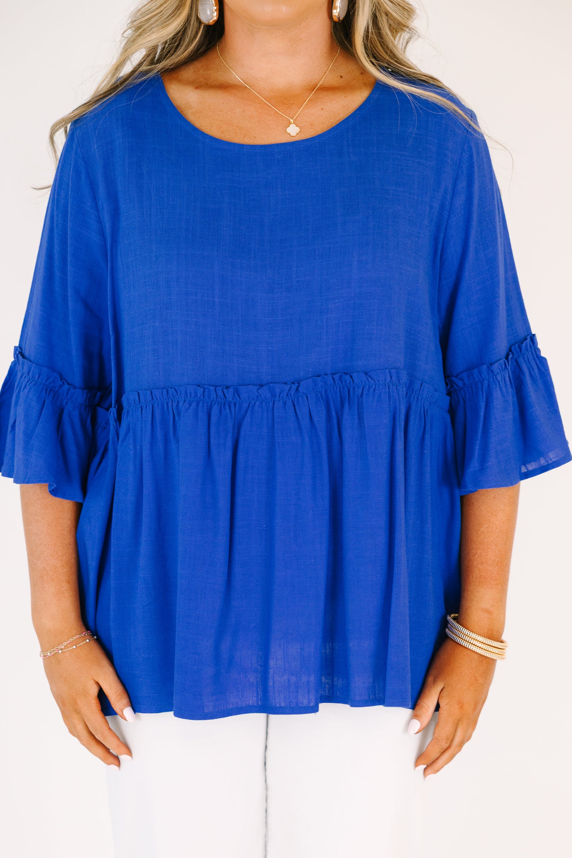 Worth The Wait Top, Cobalt