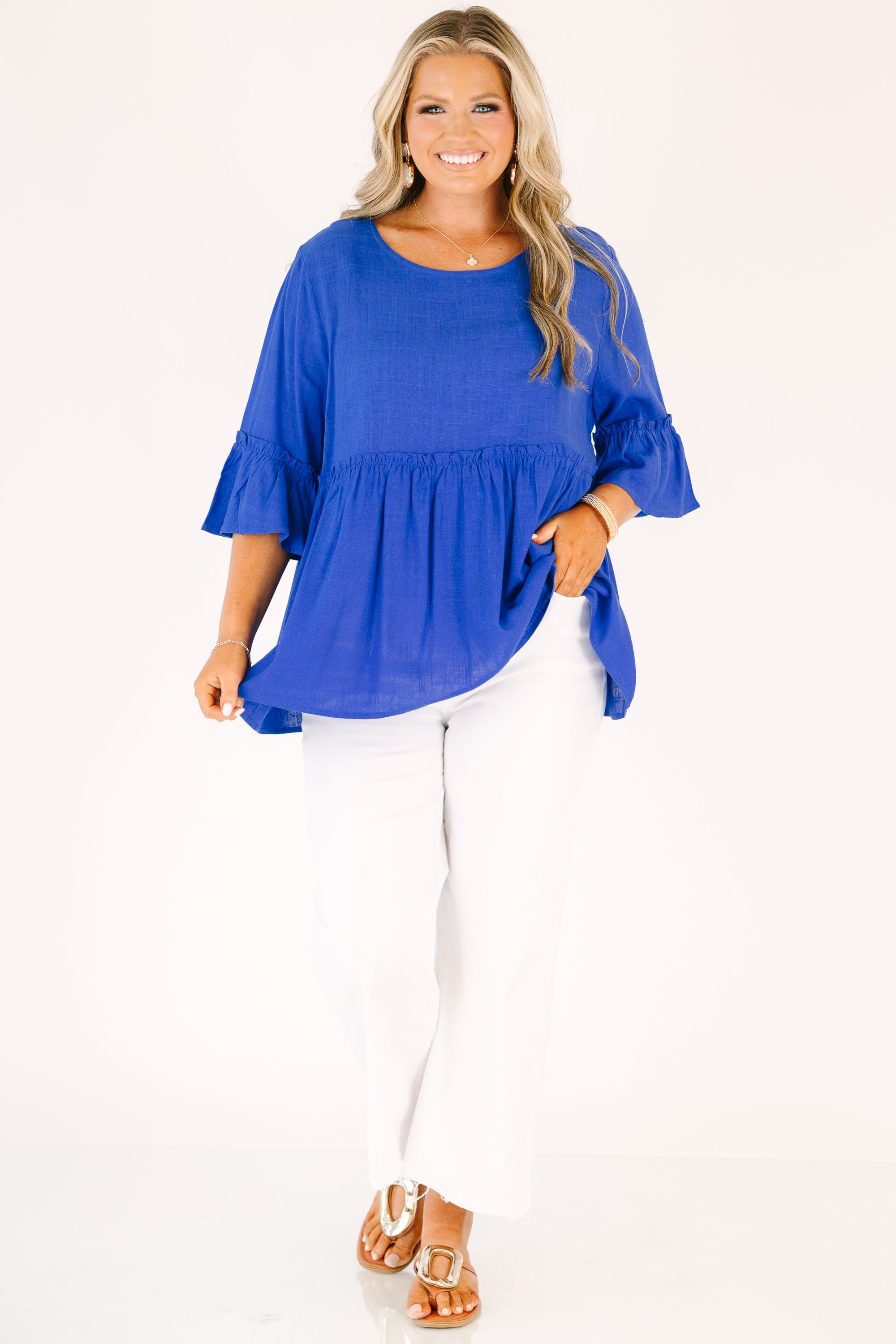Worth The Wait Top, Cobalt