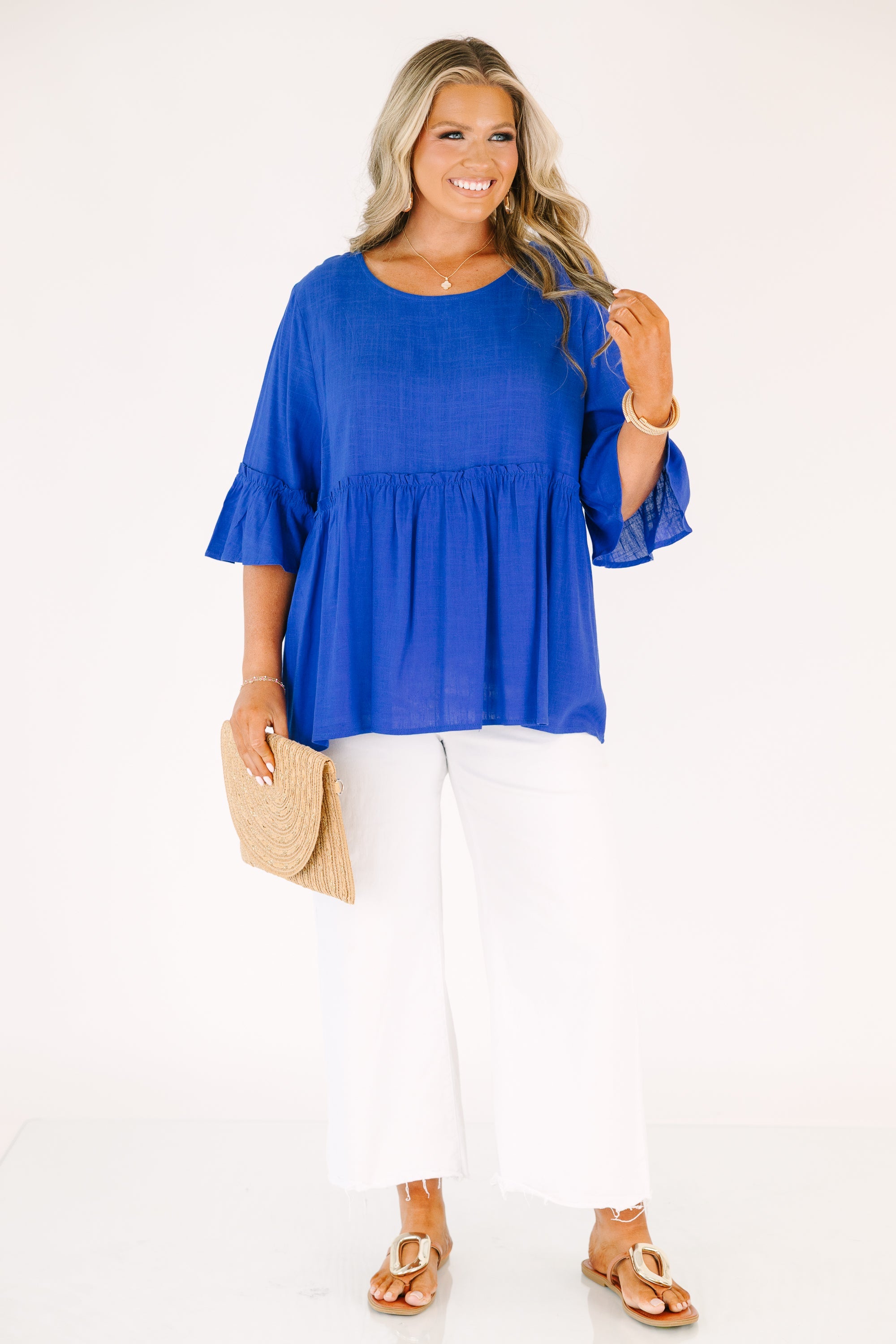 Worth The Wait Top, Cobalt