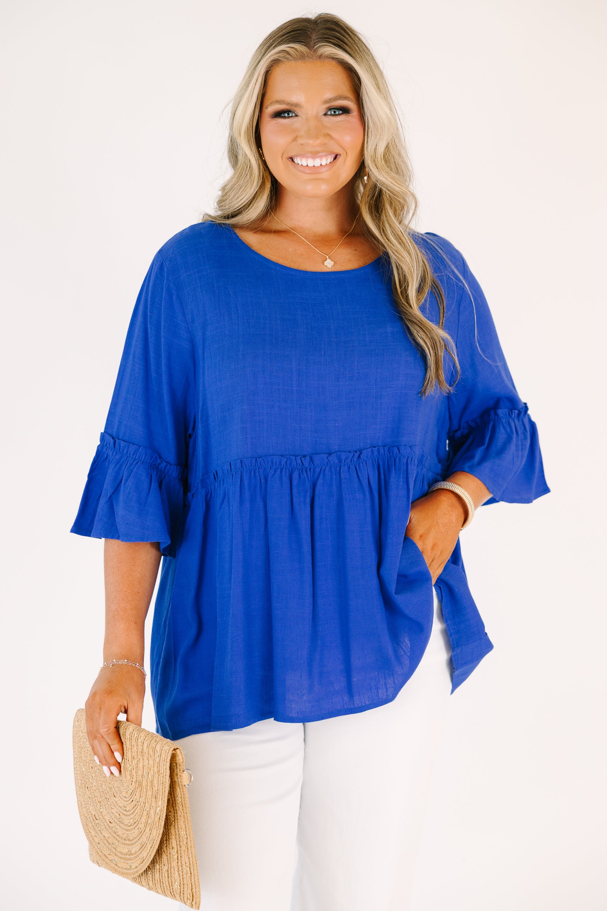 Worth The Wait Top, Cobalt