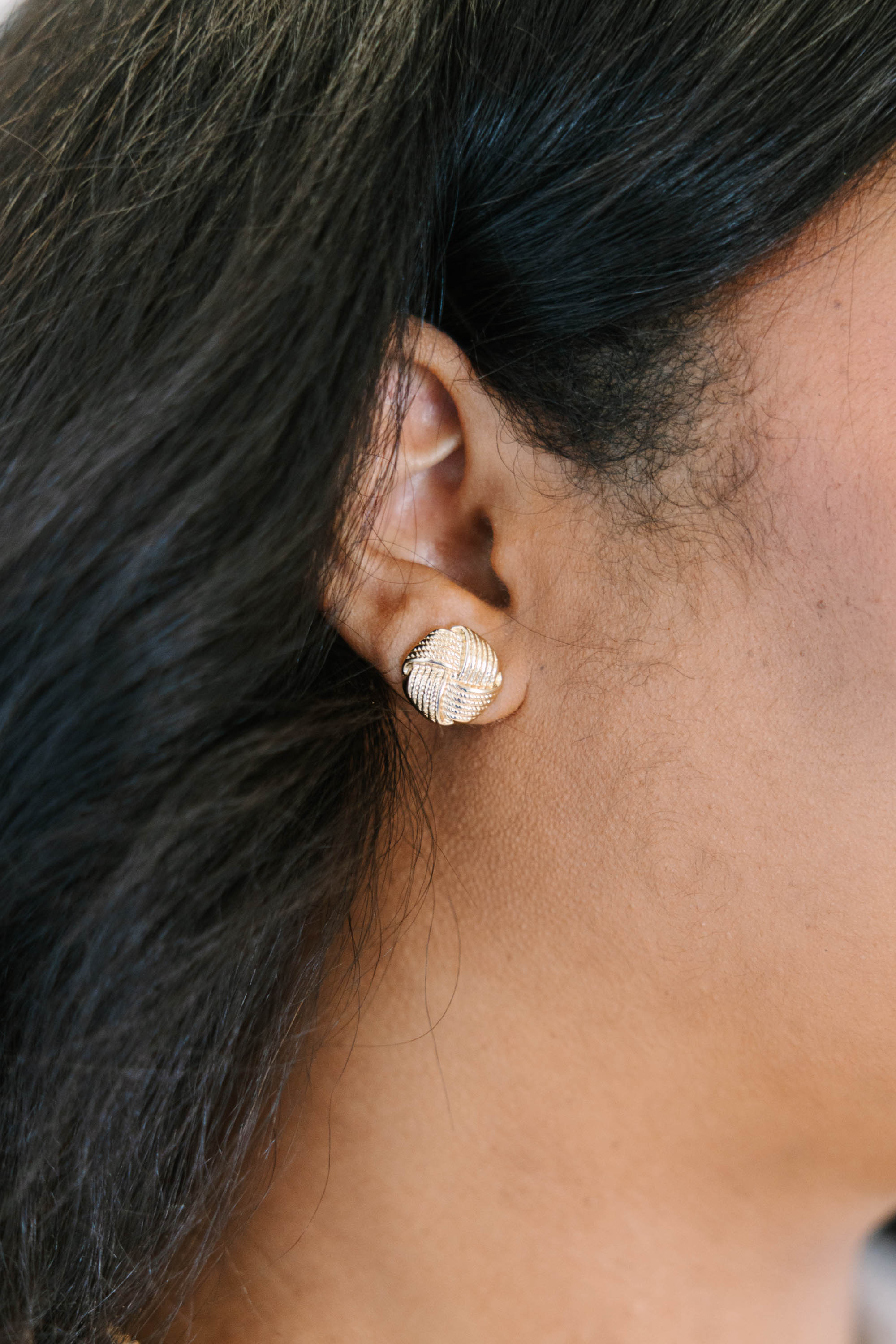 Woven Whispers Earrings, Gold