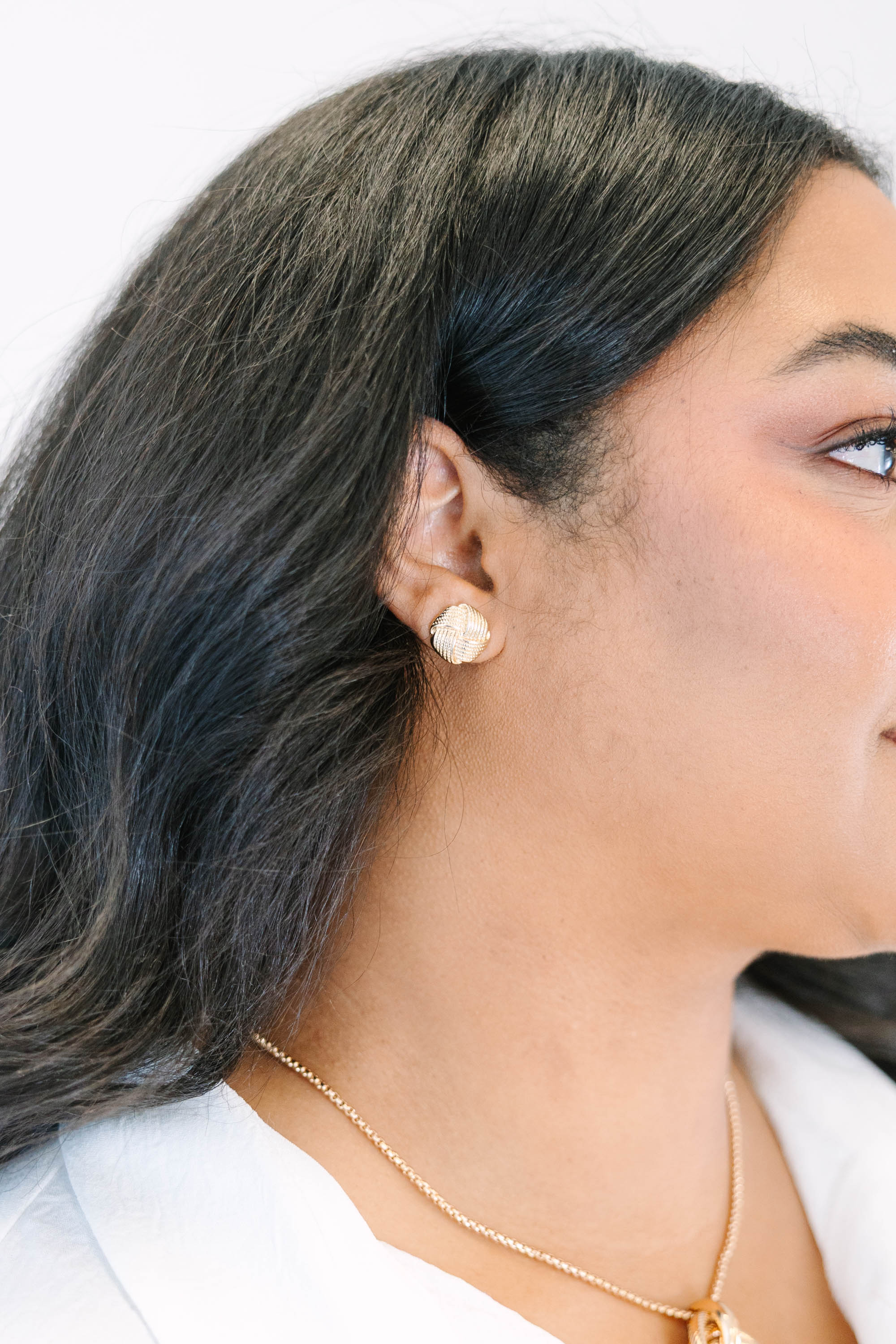 Woven Whispers Earrings, Gold