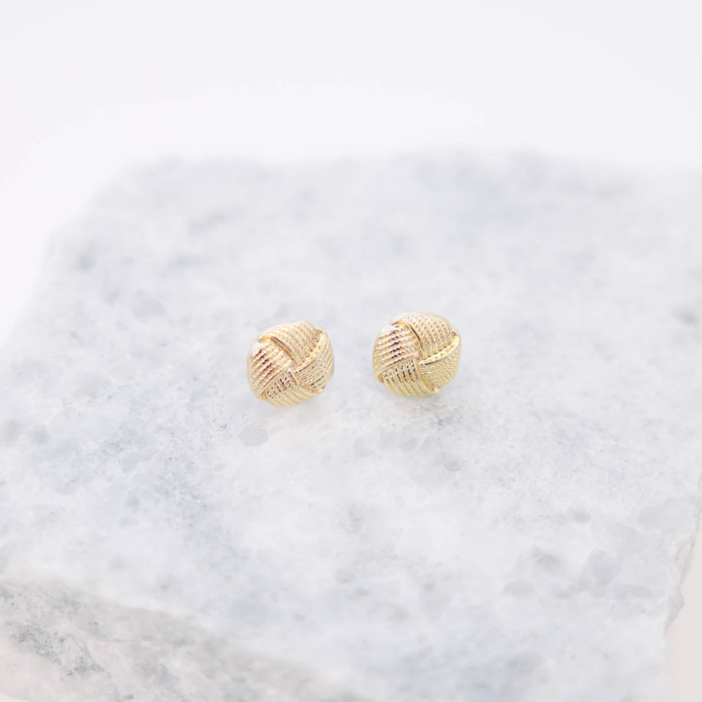 Woven Whispers Earrings, Gold