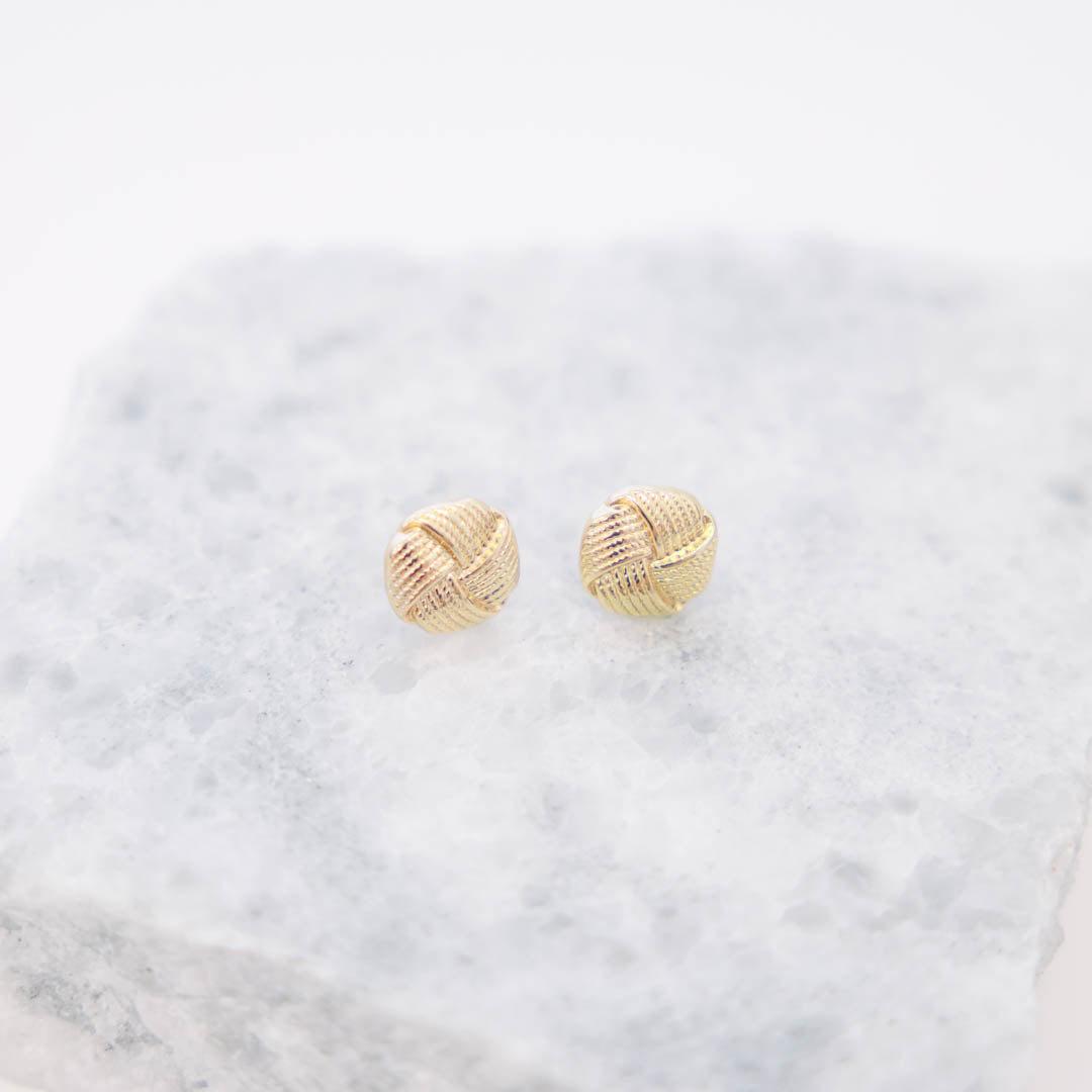 Woven Whispers Earrings, Gold