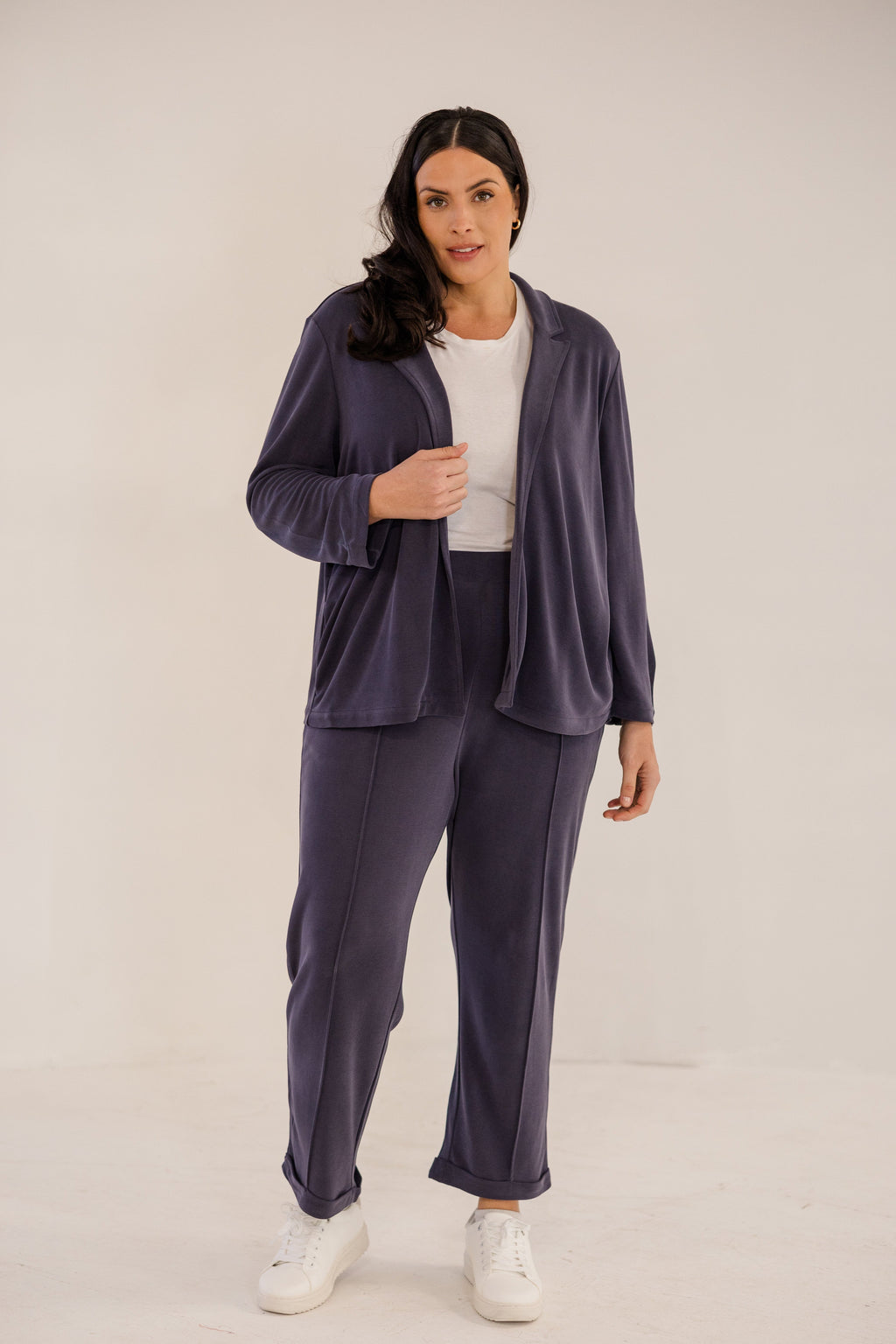 Bleecker Collar Knit Jacket, Ink Navy