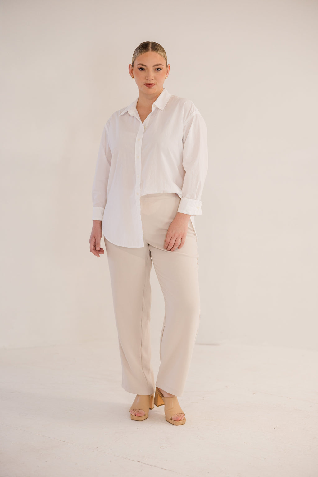 Lena Straight Leg Pant, Stone