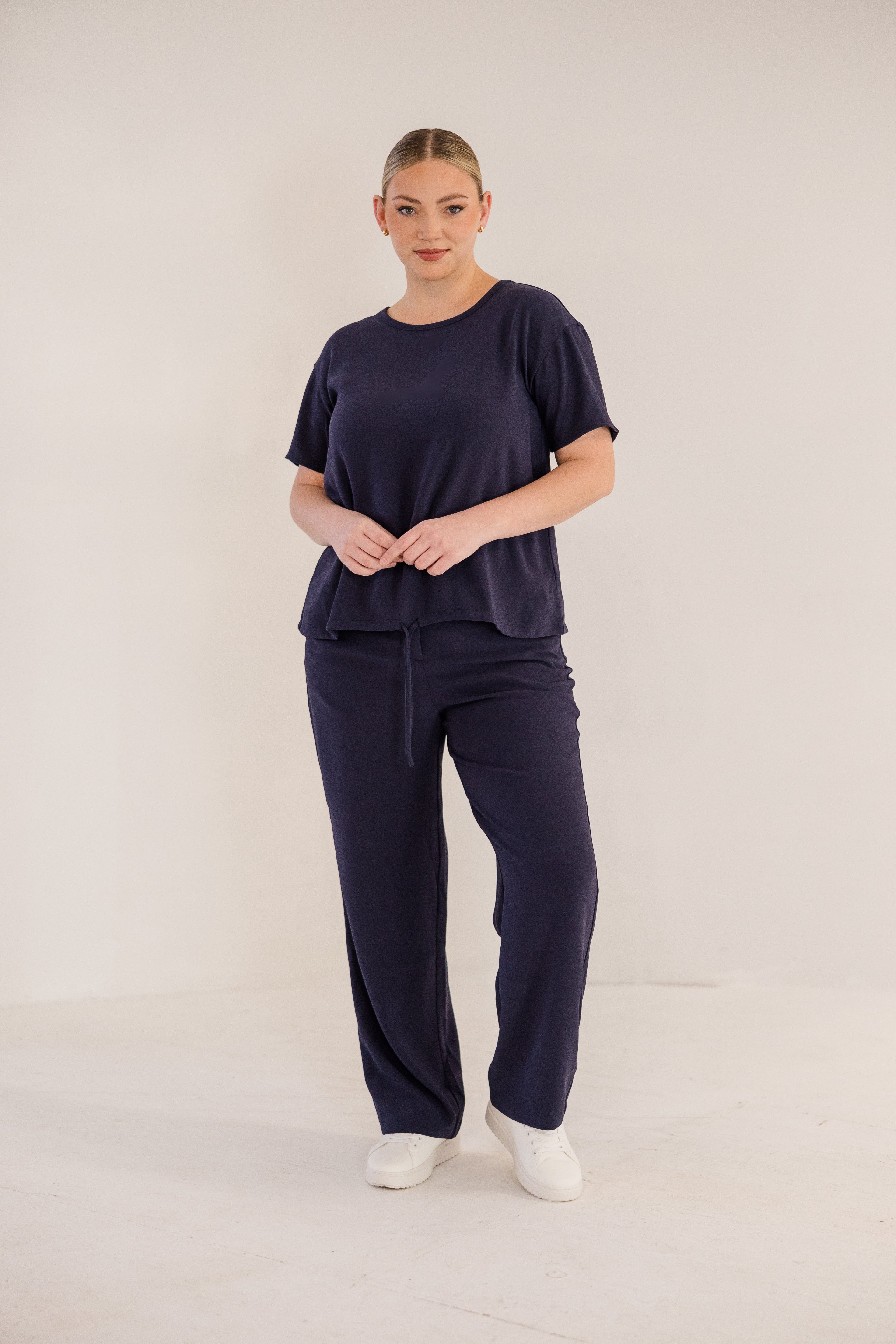 Lena Straight Leg Pant, Ink Navy