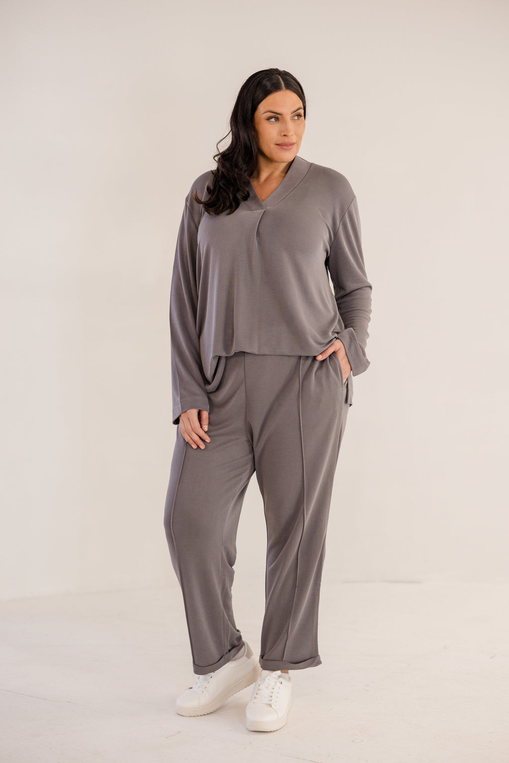 Bowery Wide V-Neck Tunic, Castle Rock