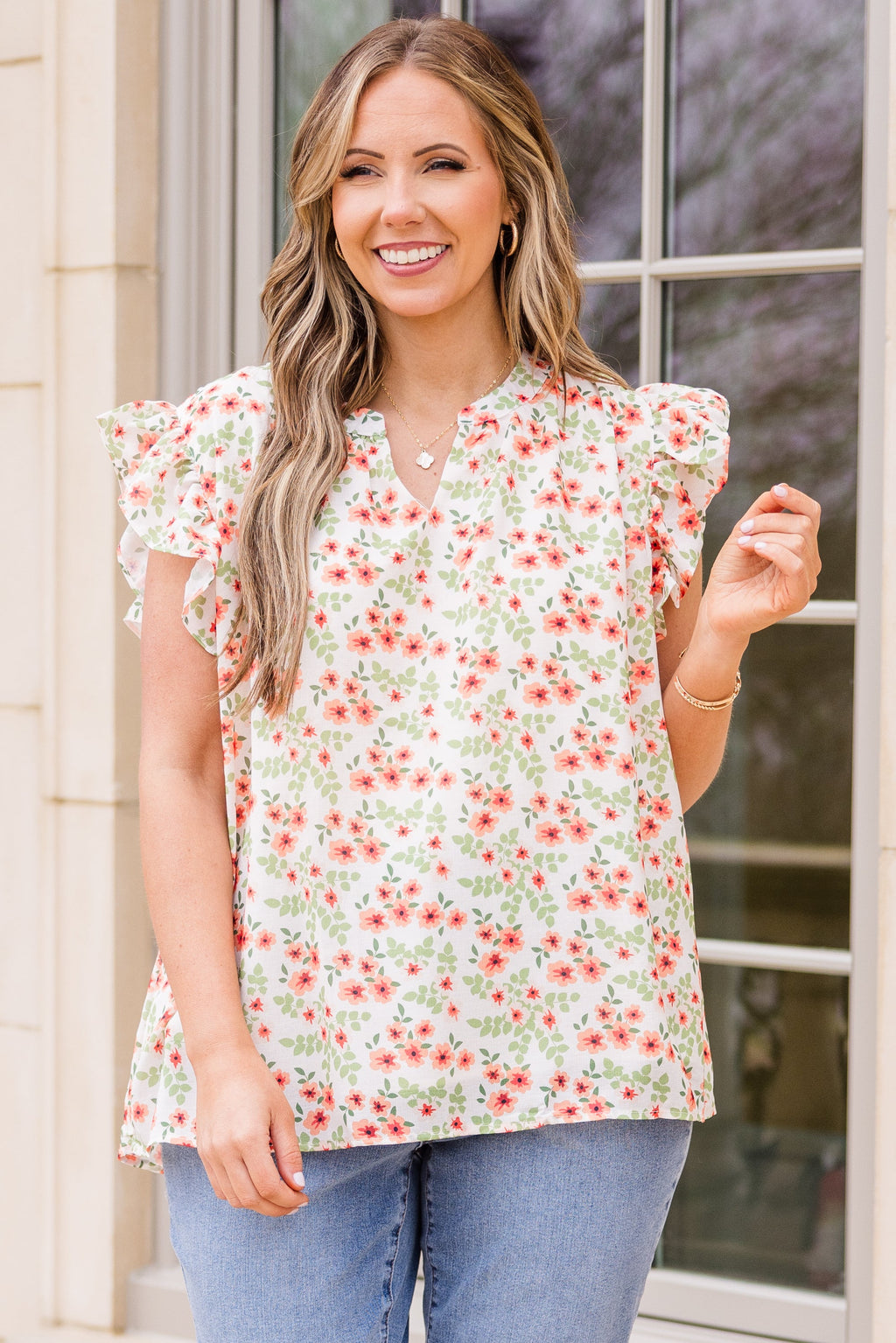 You Grow Girl Top, White