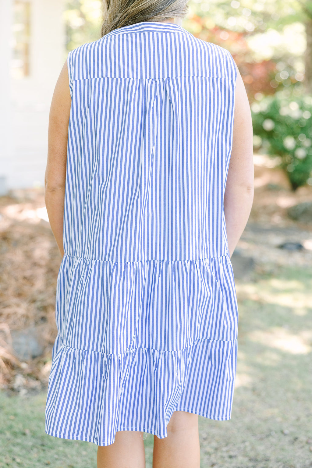 You Know The Feeling Dress, Blue Stripe