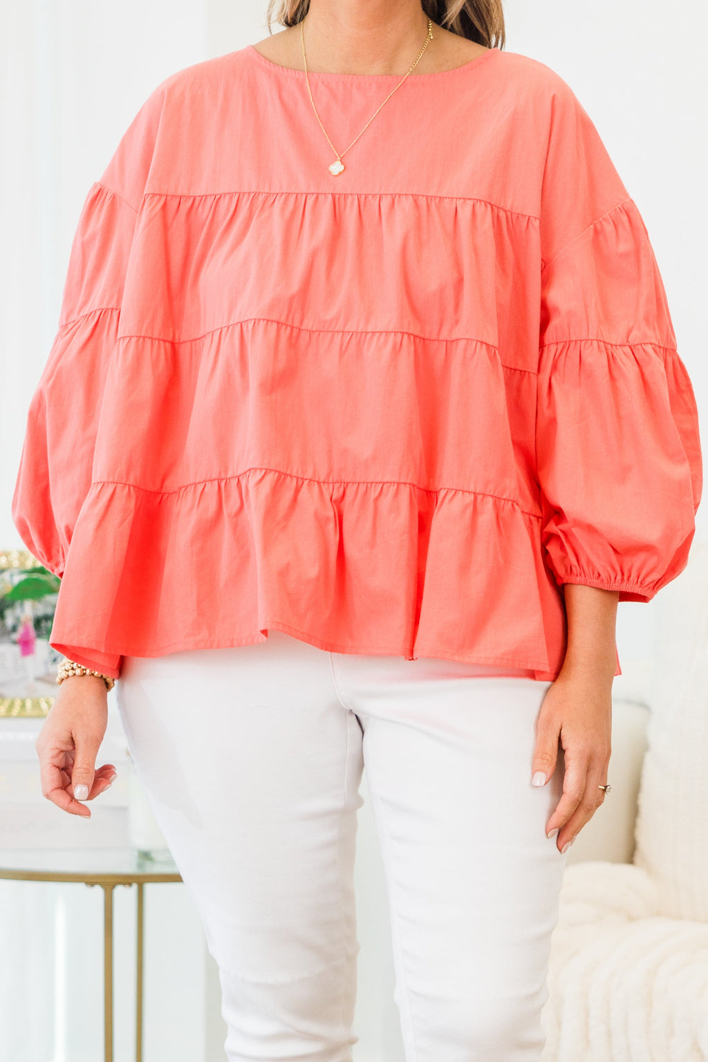 You Look So Perfect Top, Coral