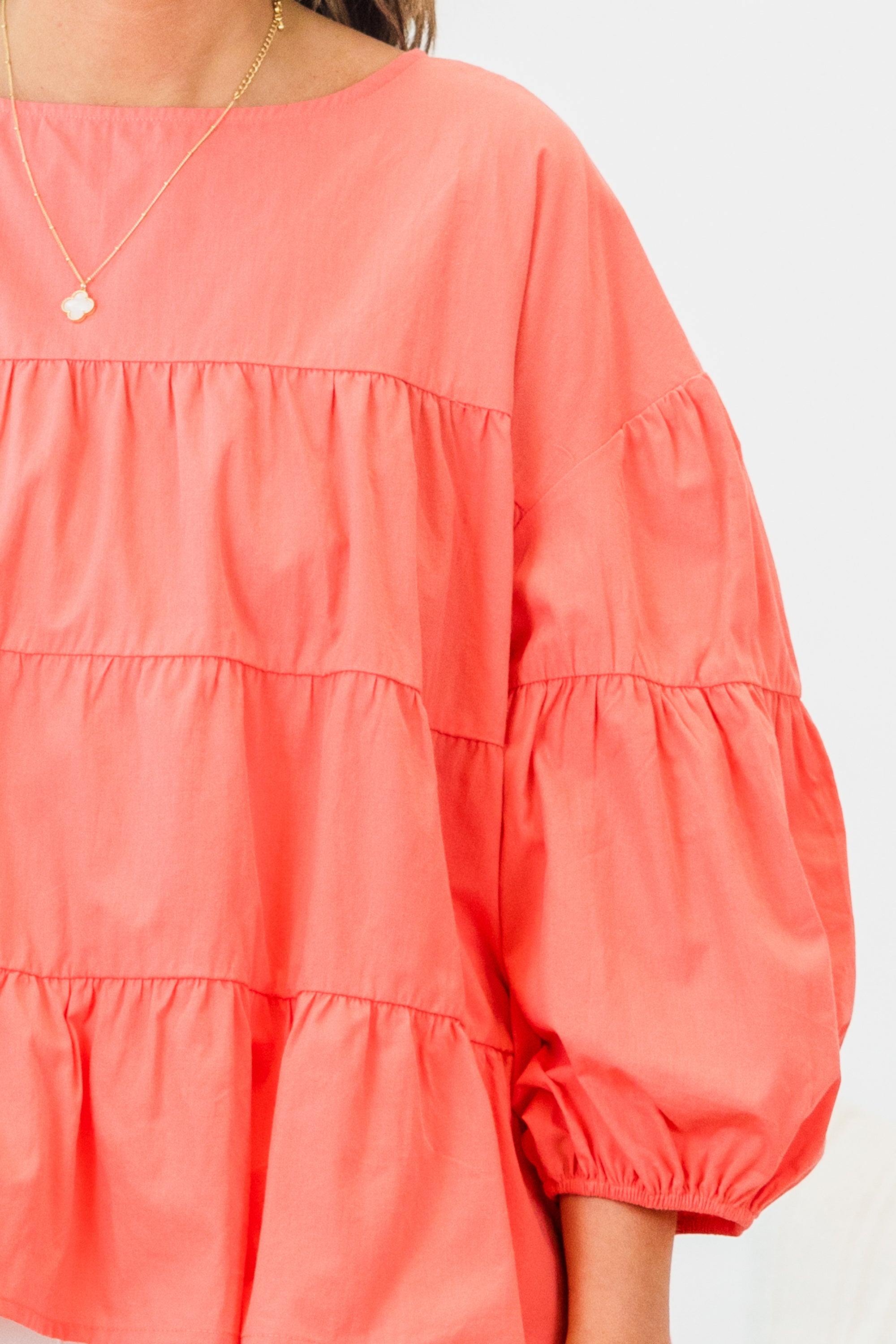 You Look So Perfect Top, Coral