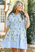 You Were Saying Dress, Blue
