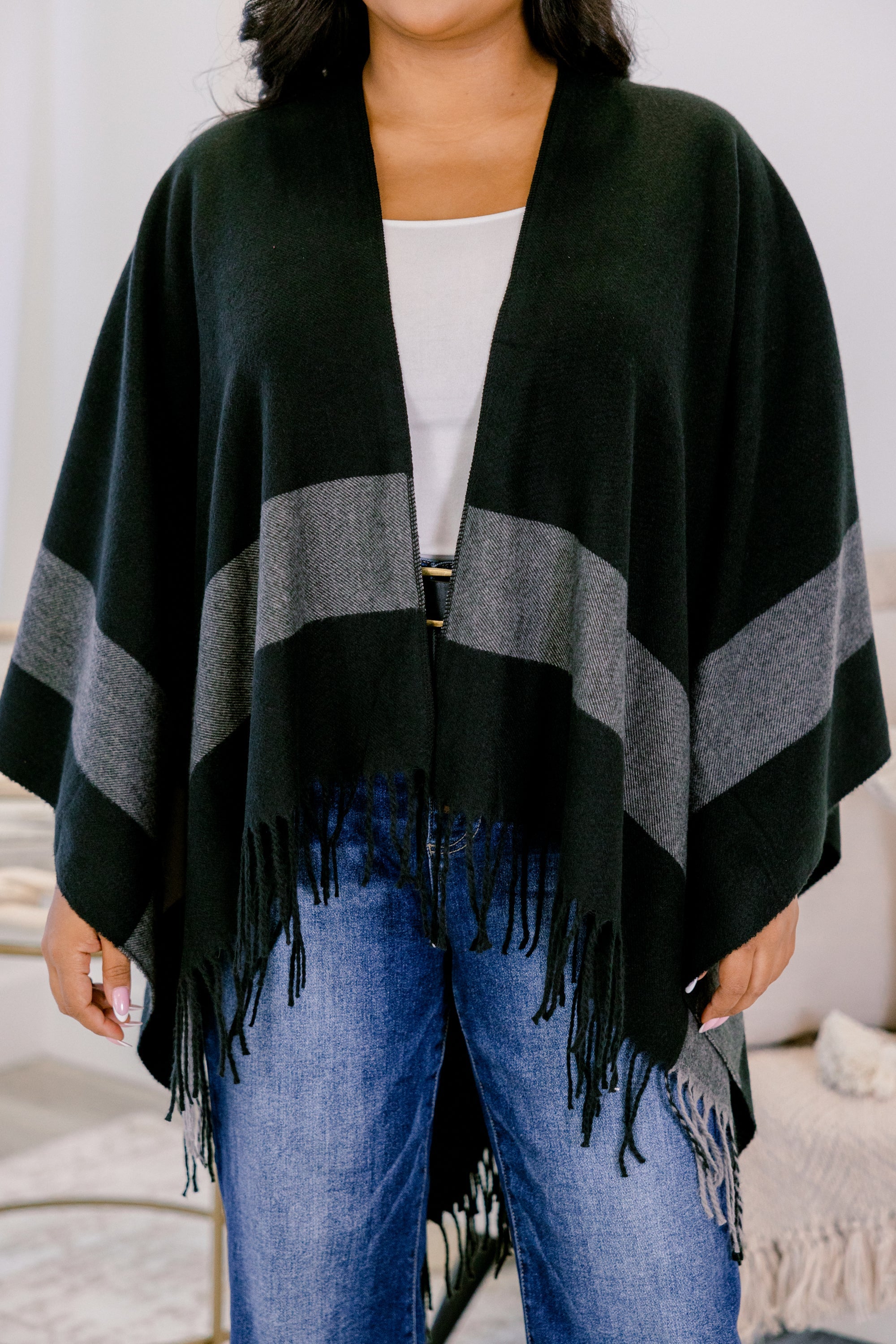 You'll See Poncho, Gray