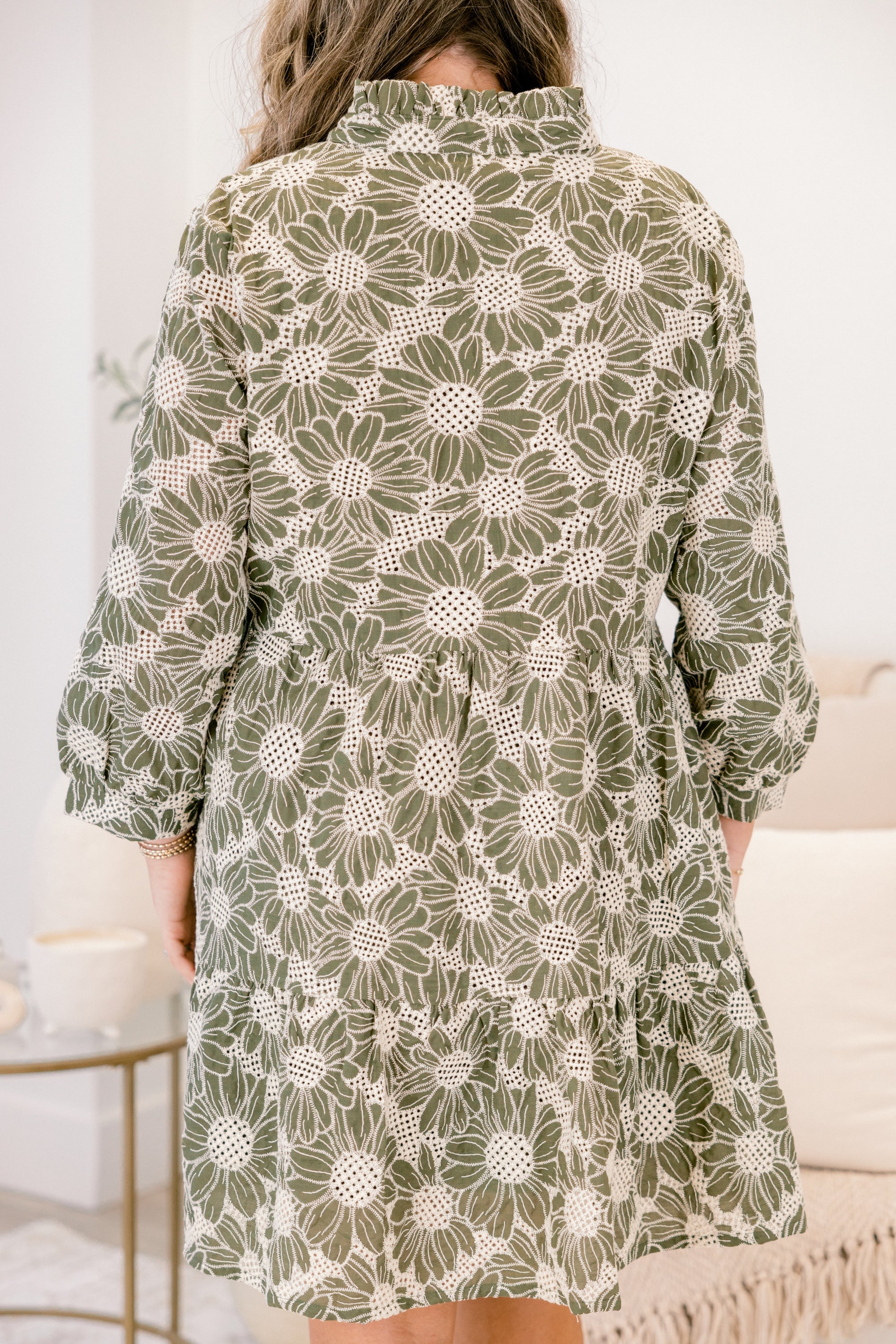 You'll See Why Dress, Green Embroidery