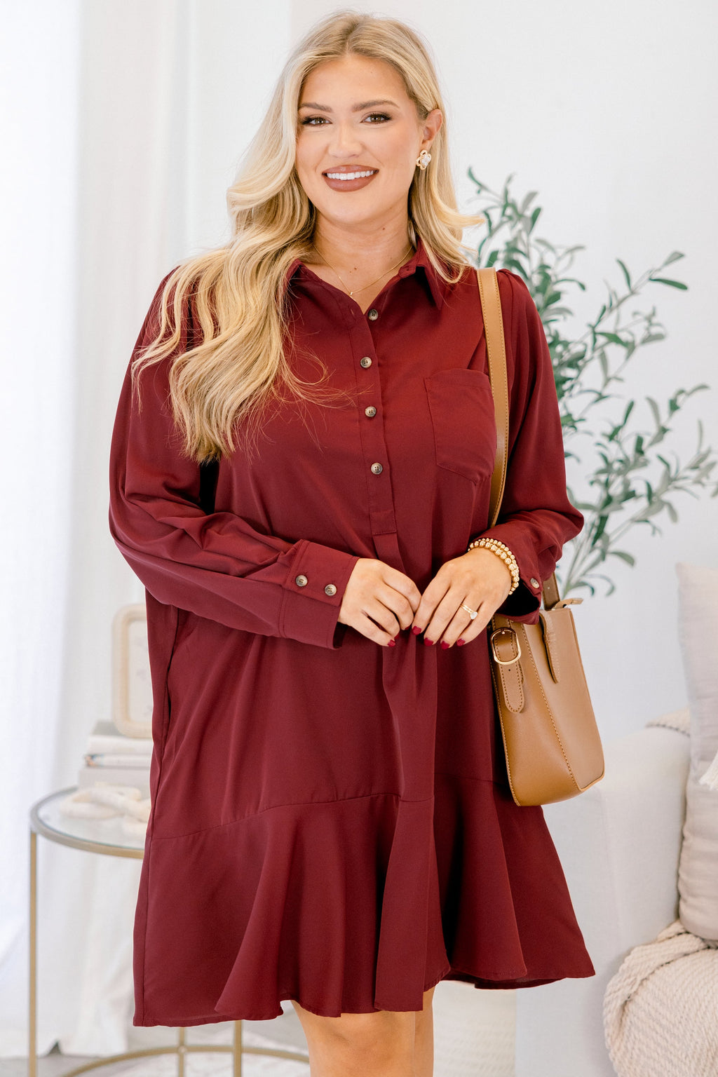 You're Too Sweet Dress, Burgundy
