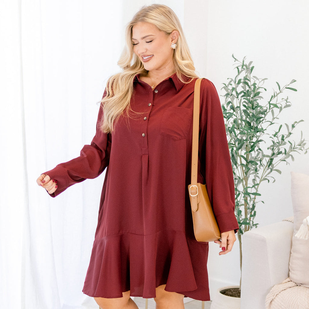 You're Too Sweet Dress, Burgundy