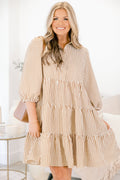 You've Got This Dress, Tan Stripe