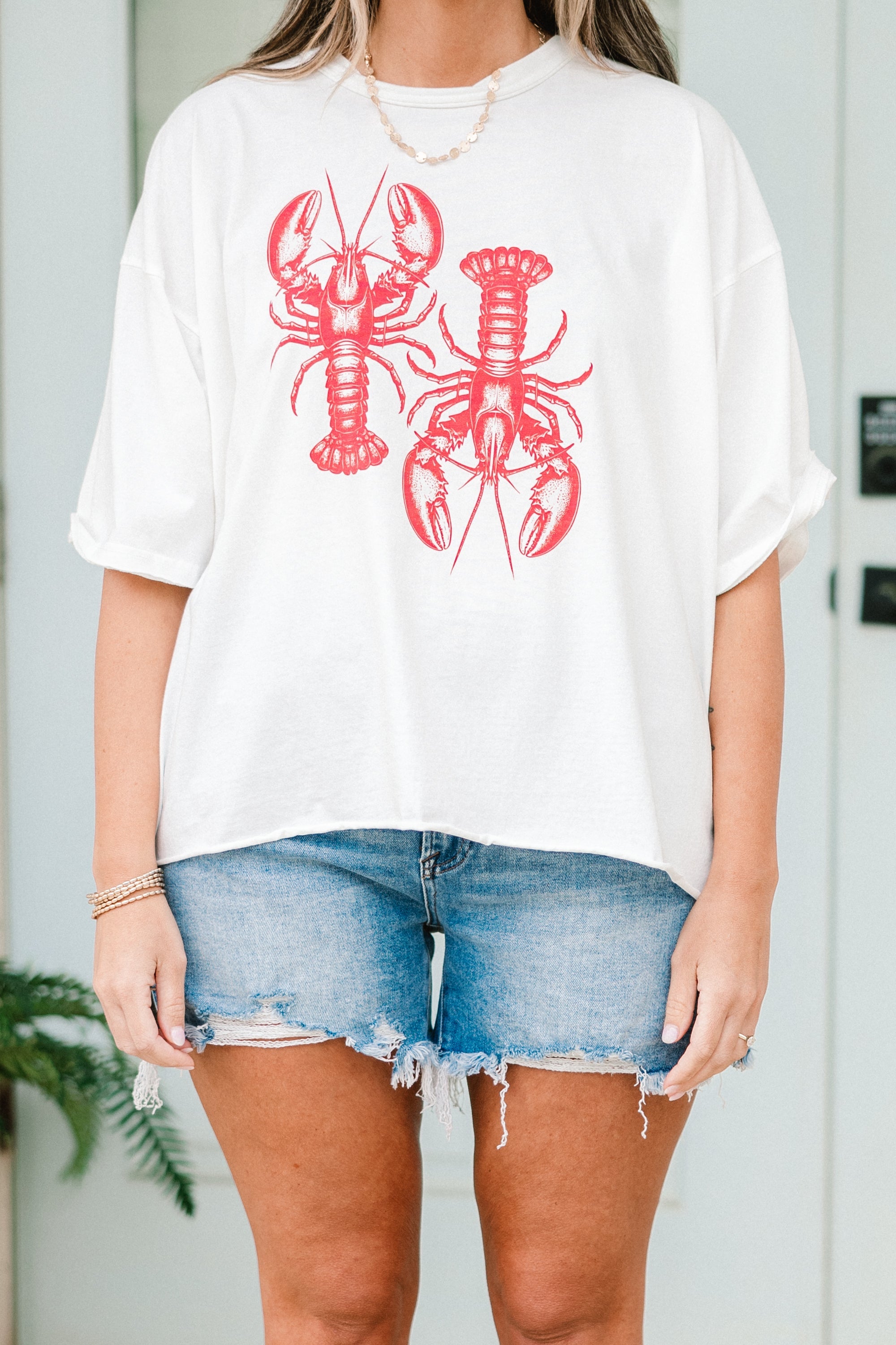 You're My Lobster Vintage Wash Tee, White