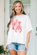 You're My Lobster Vintage Wash Tee, White