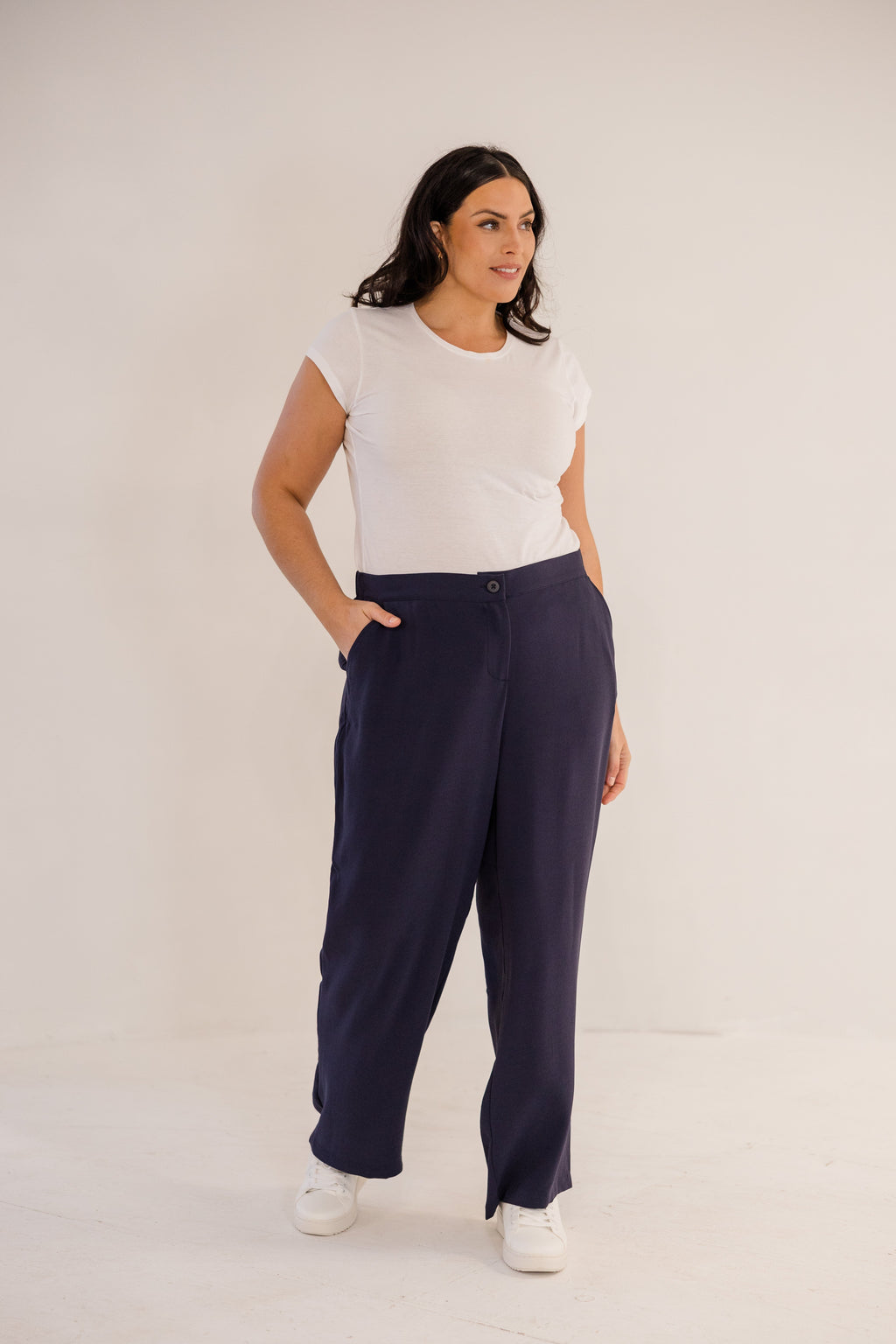 Lena Straight Leg Pant, Ink Navy