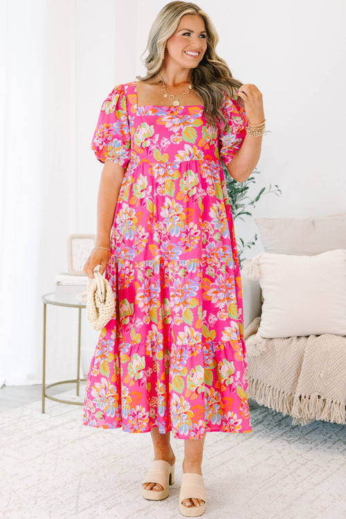 A Breeze In The Ocean Dress, Fuchsia