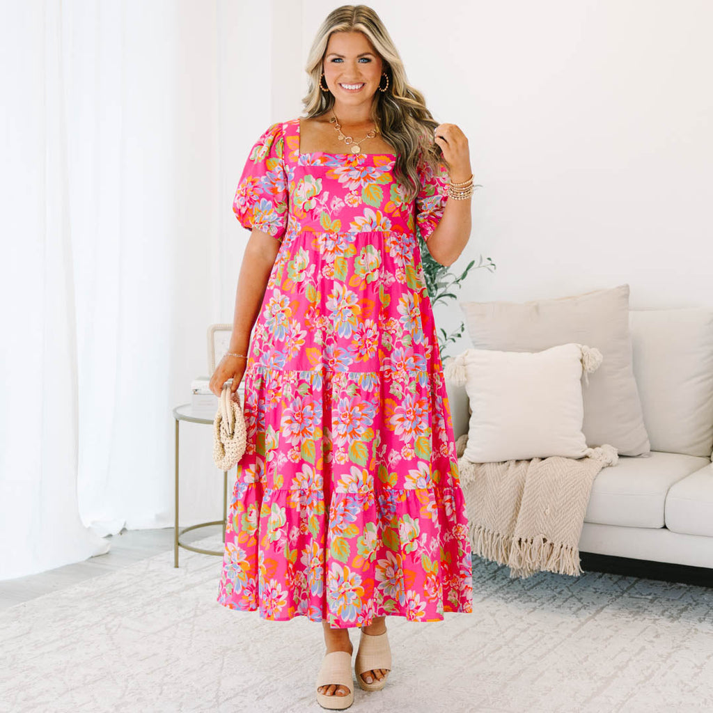 A Breeze In The Ocean Dress, Fuchsia