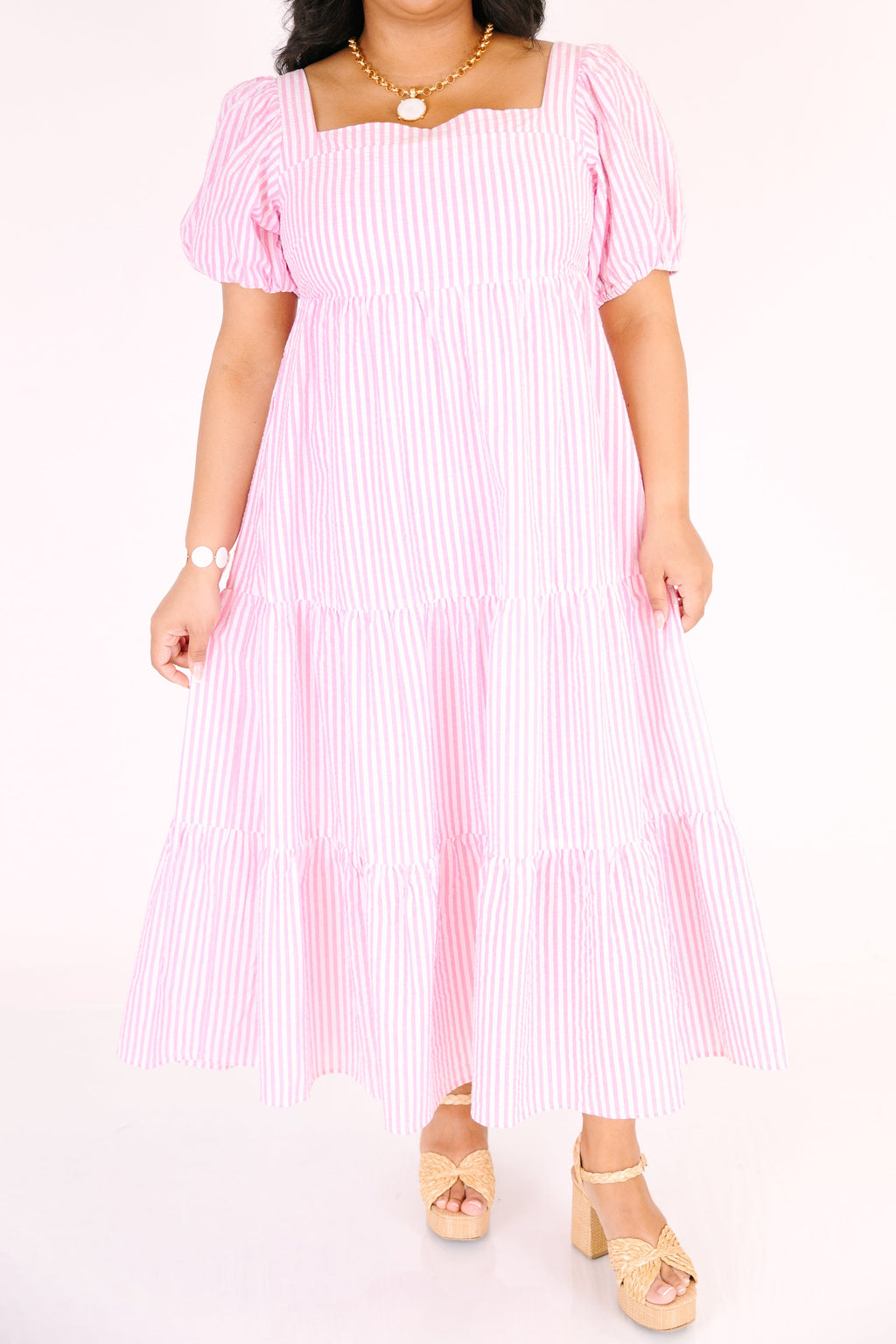 A Breeze In The Ocean Dress, Pink Stripe
