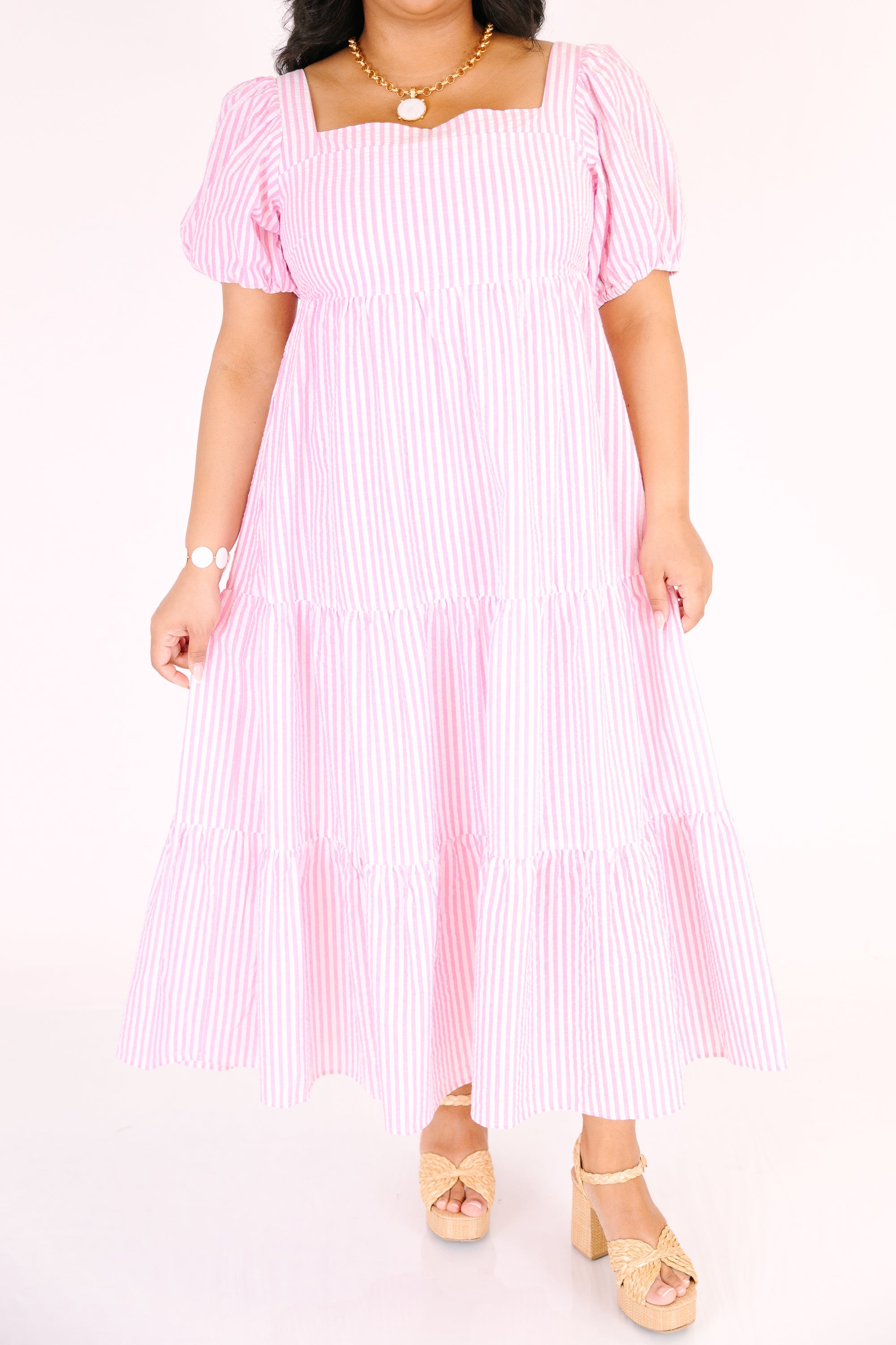 A Breeze In The Ocean Dress, Pink Stripe