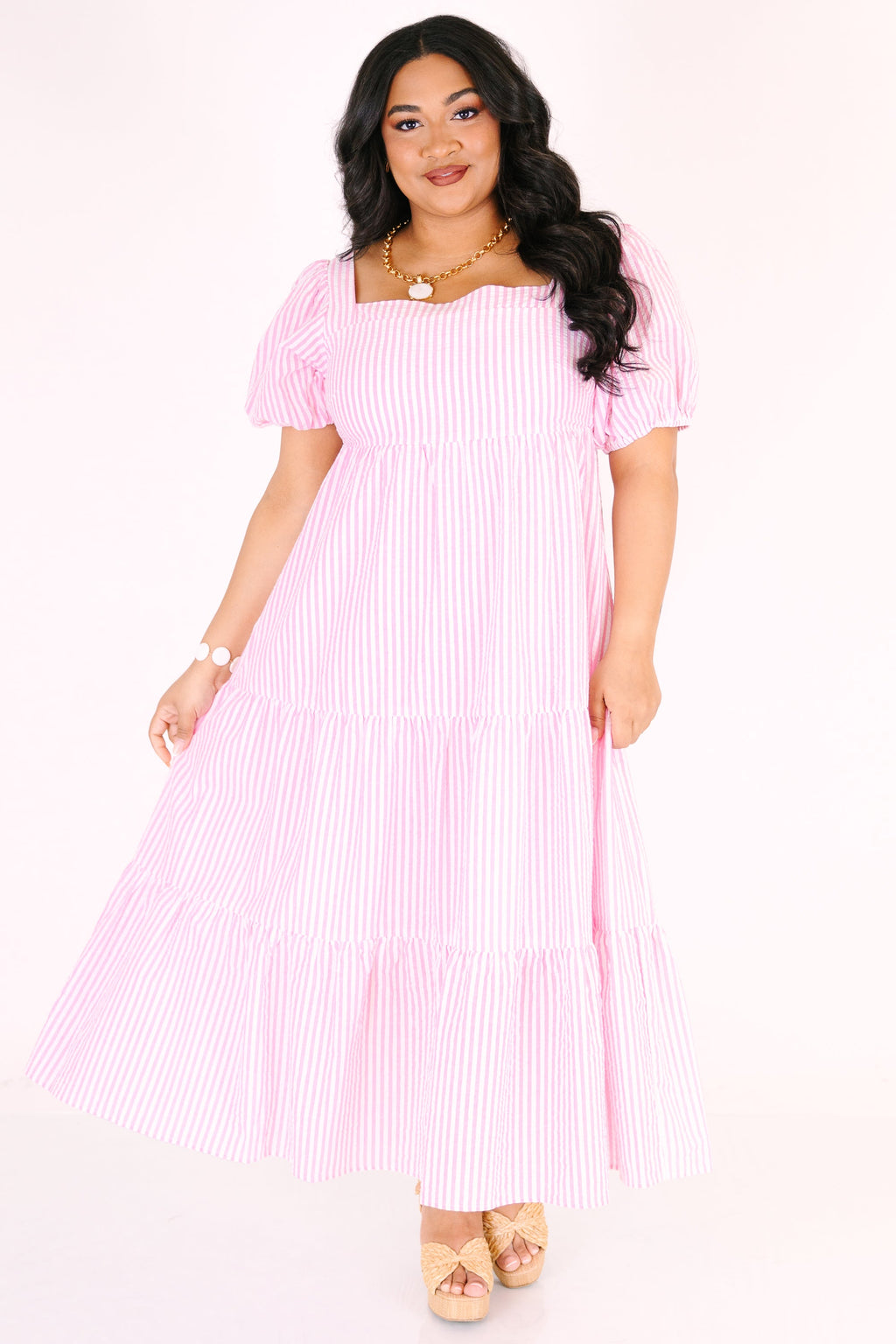 A Breeze In The Ocean Dress, Pink Stripe