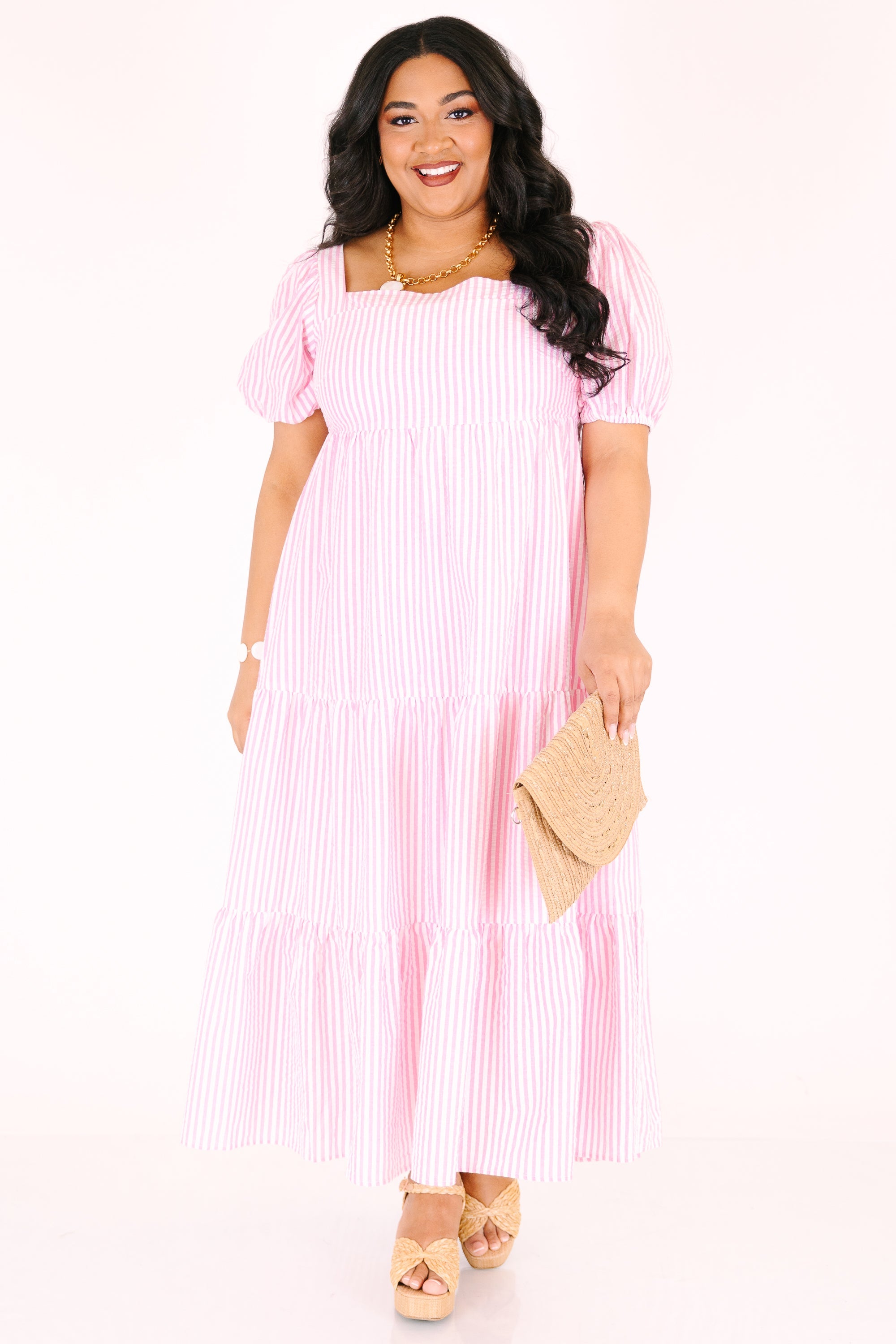 A Breeze In The Ocean Dress, Pink Stripe