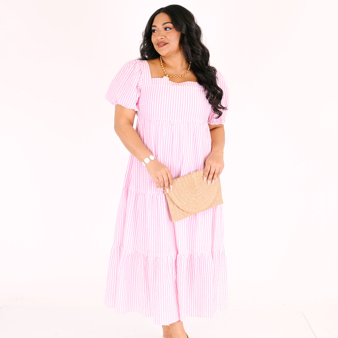 A Breeze In The Ocean Dress, Pink Stripe