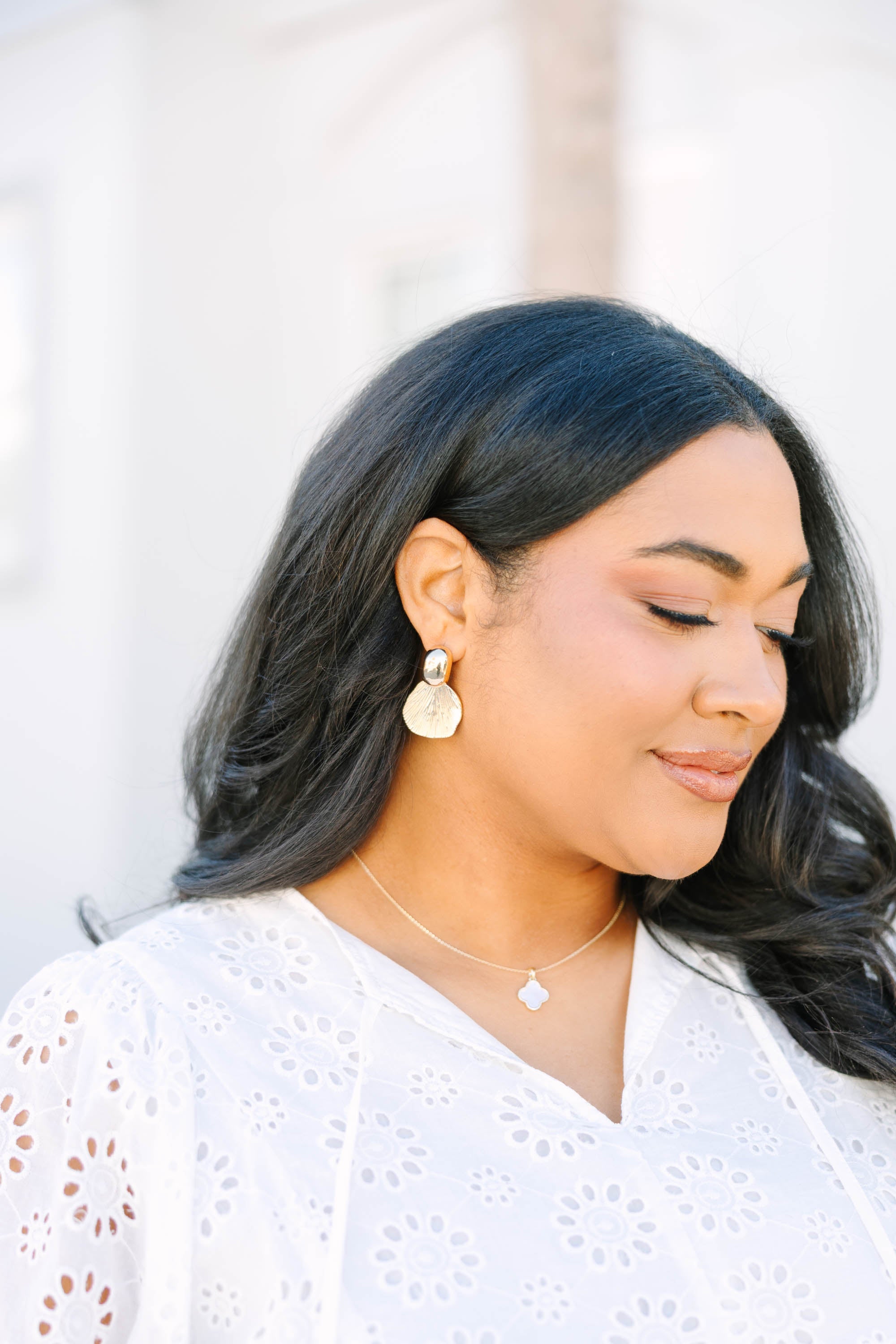 Abstract Aura Earrings, Gold