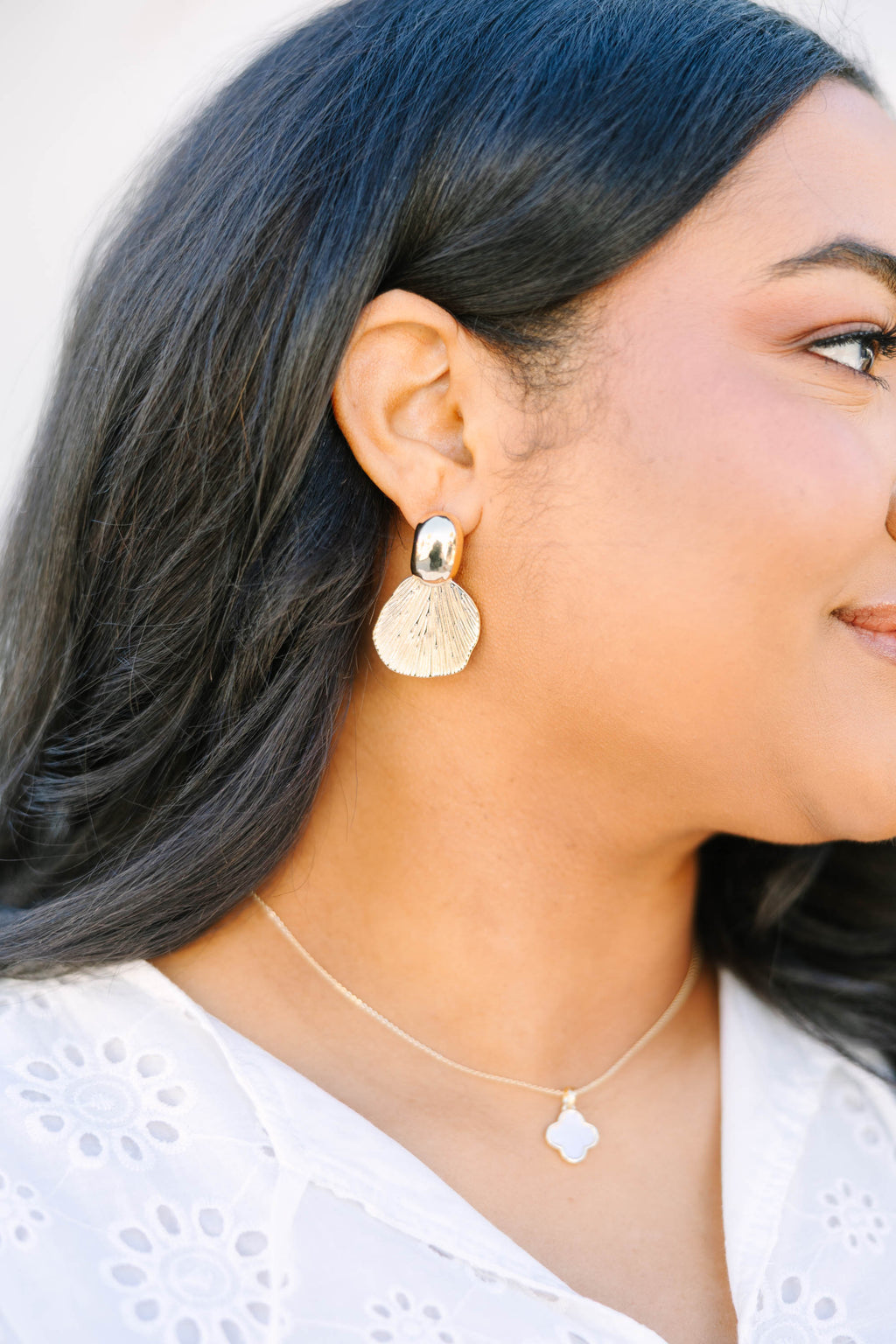 Abstract Aura Earrings, Gold