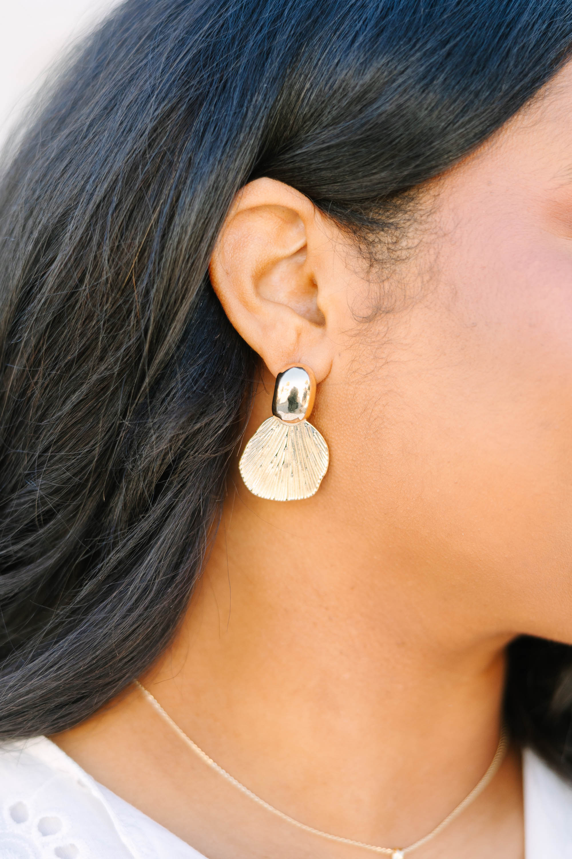 Abstract Aura Earrings, Gold