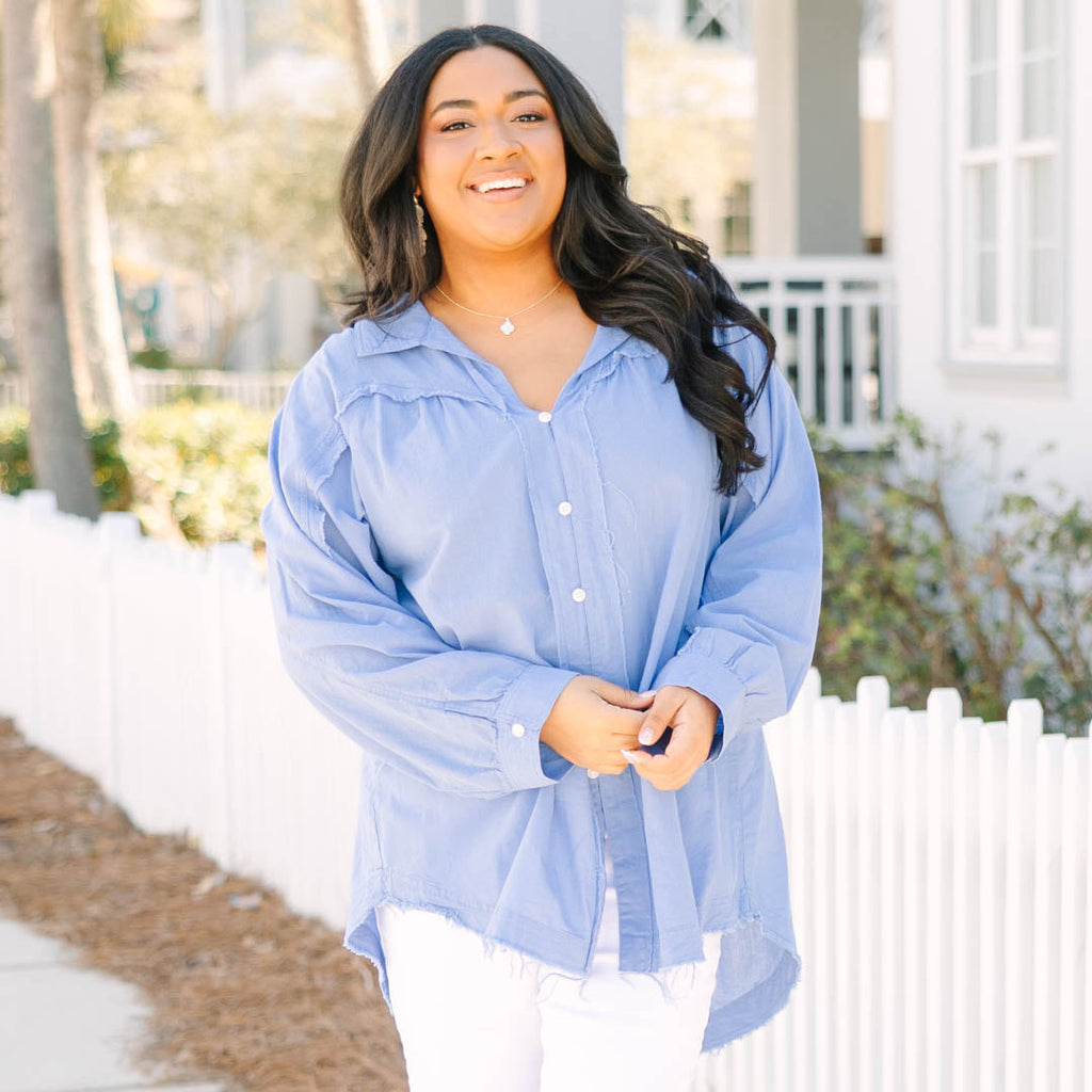 A Different Wave Length Top, Blue
